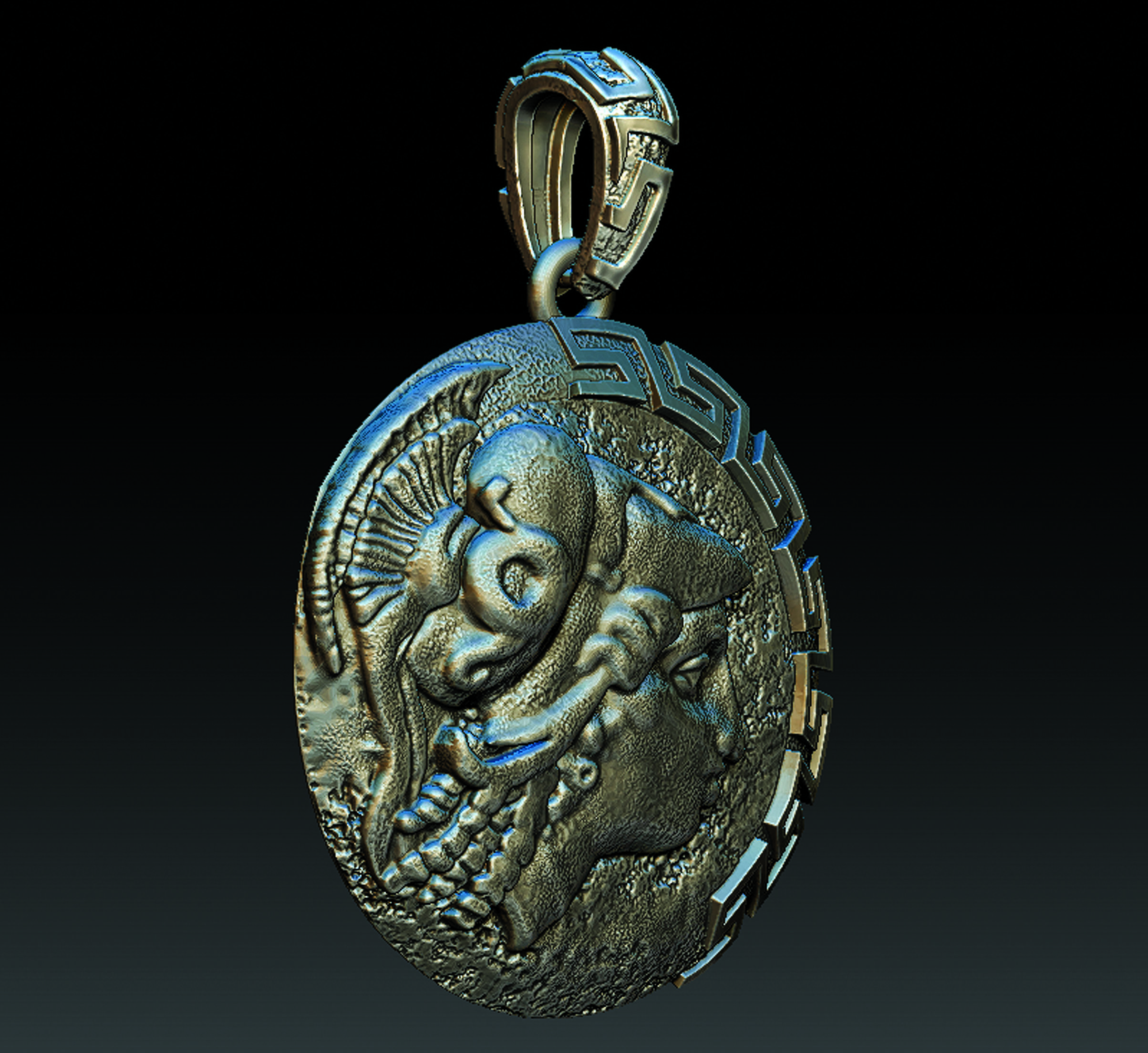 ATHENA NECKLACE  3D print model_4