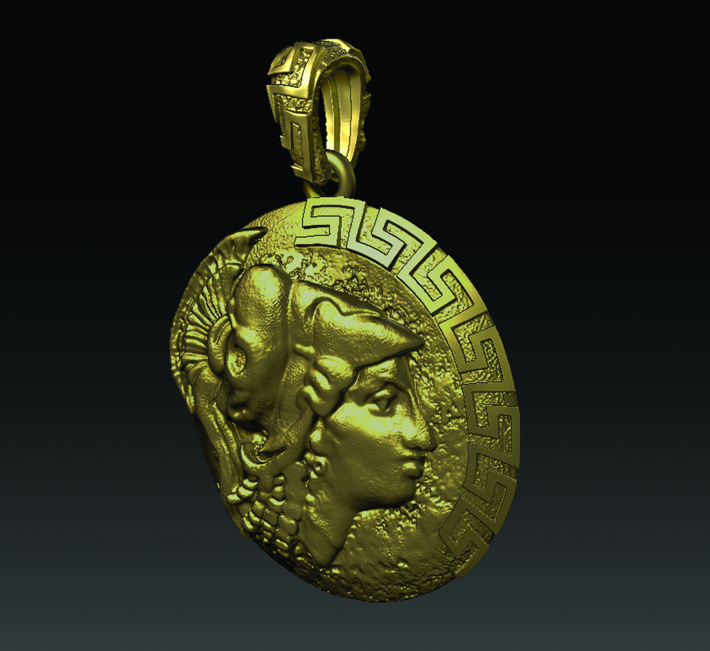 ATHENA NECKLACE  3D print model_12