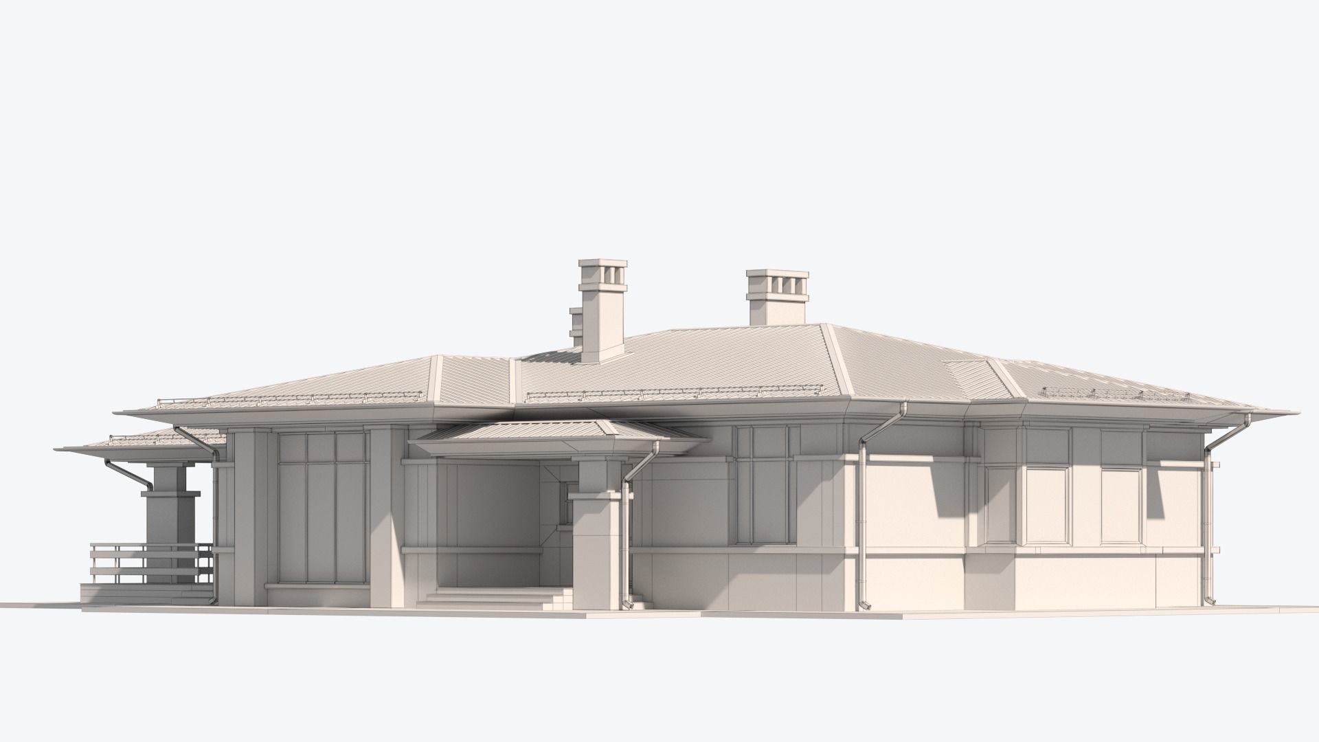 Residential House 13 Low-poly 3D model_18