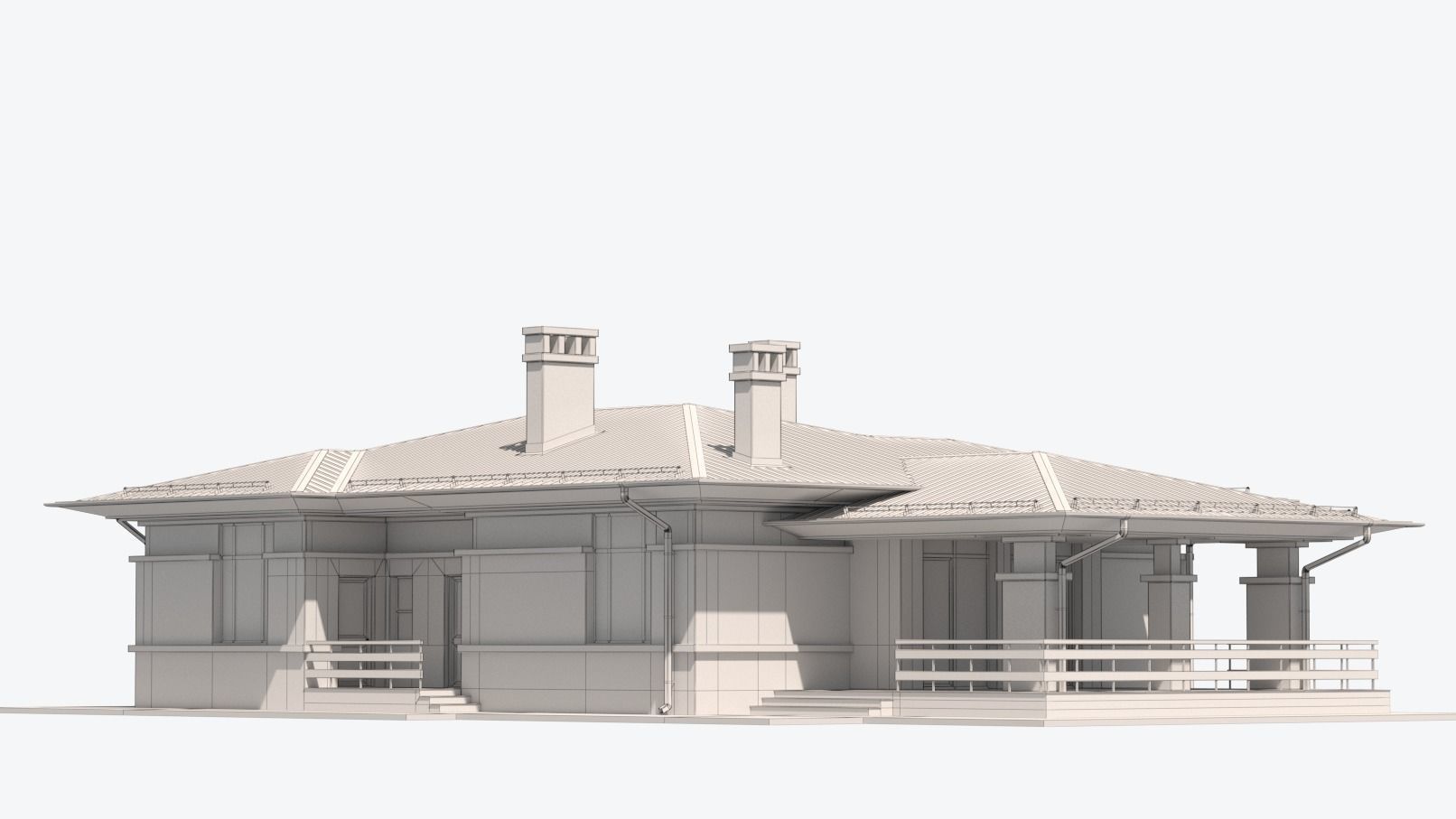Residential House 13 Low-poly 3D model_19