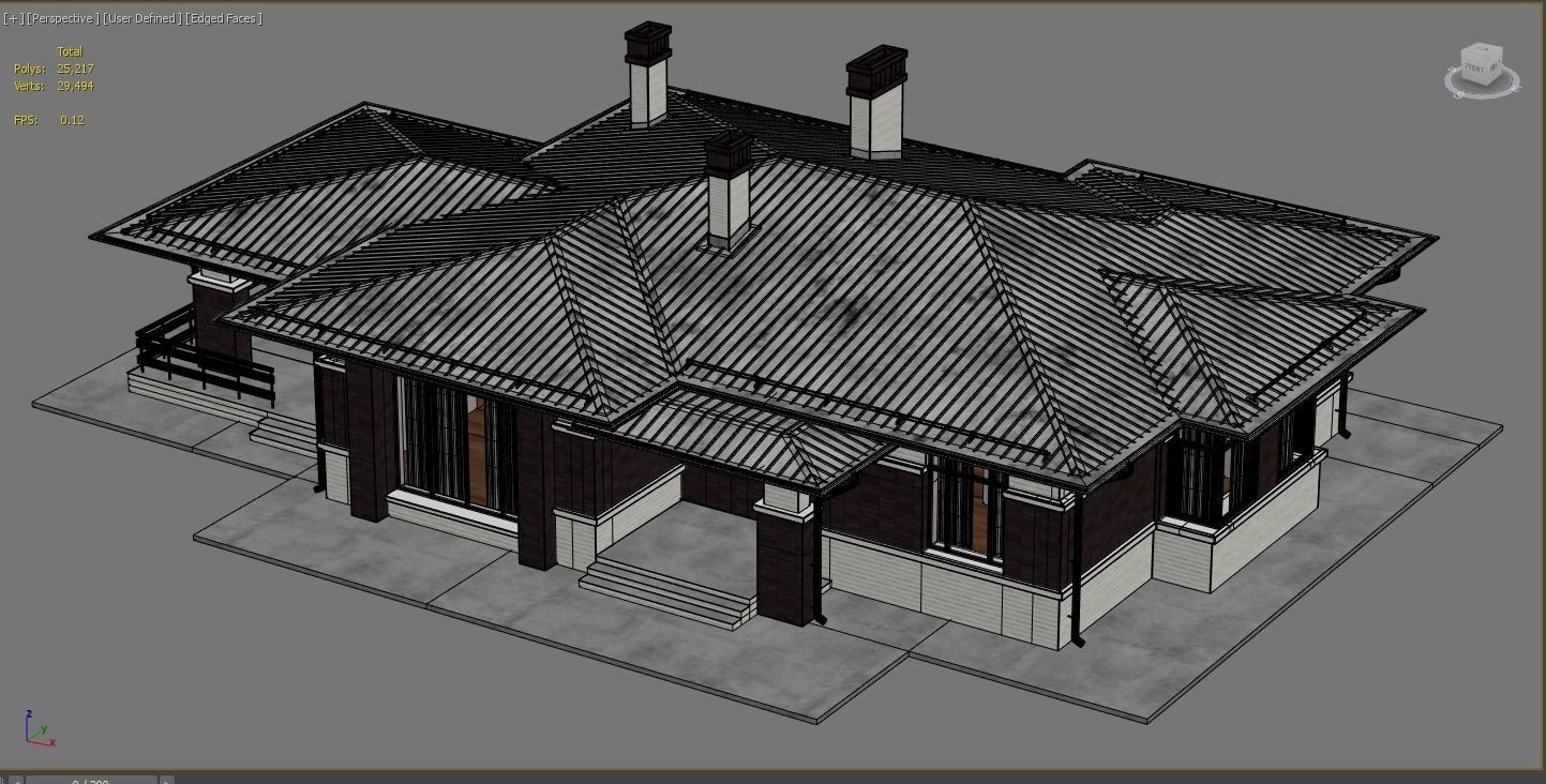 Residential House 13 Low-poly 3D model_27