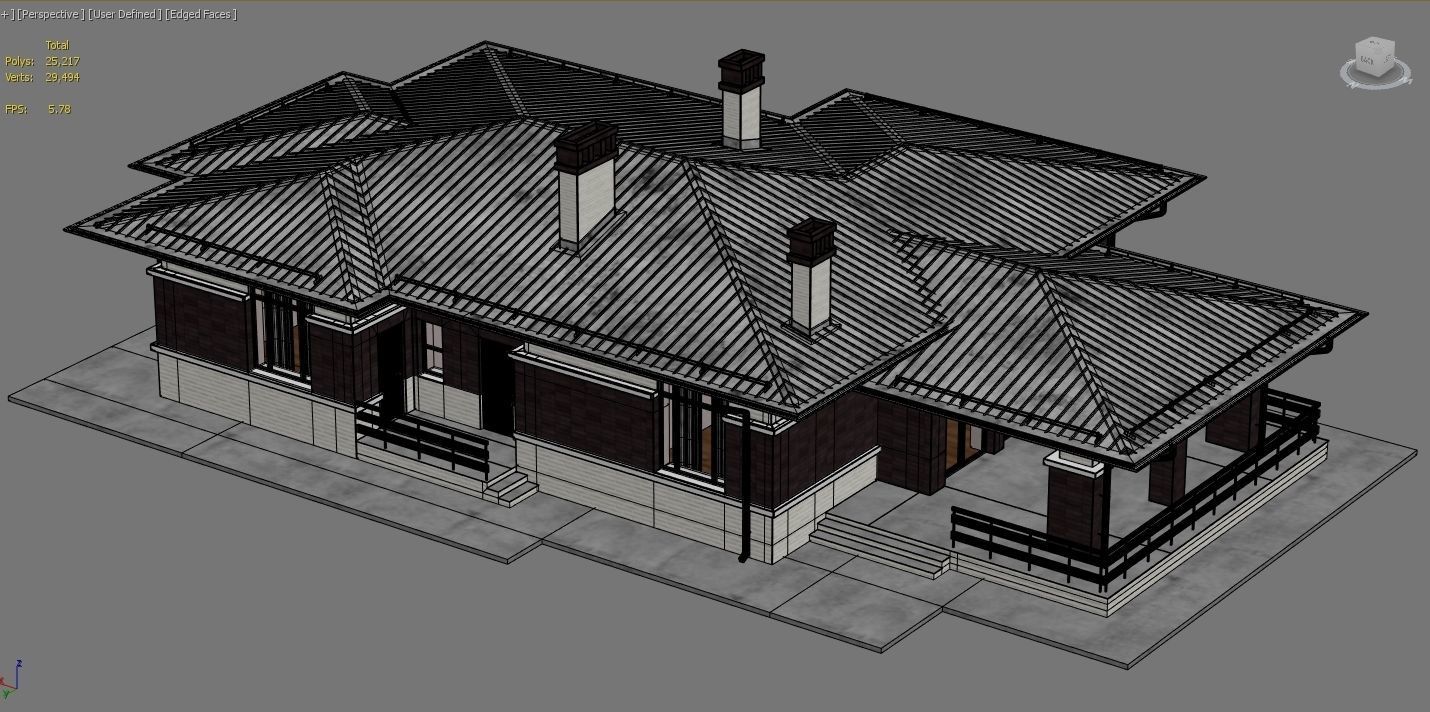 Residential House 13 Low-poly 3D model_28