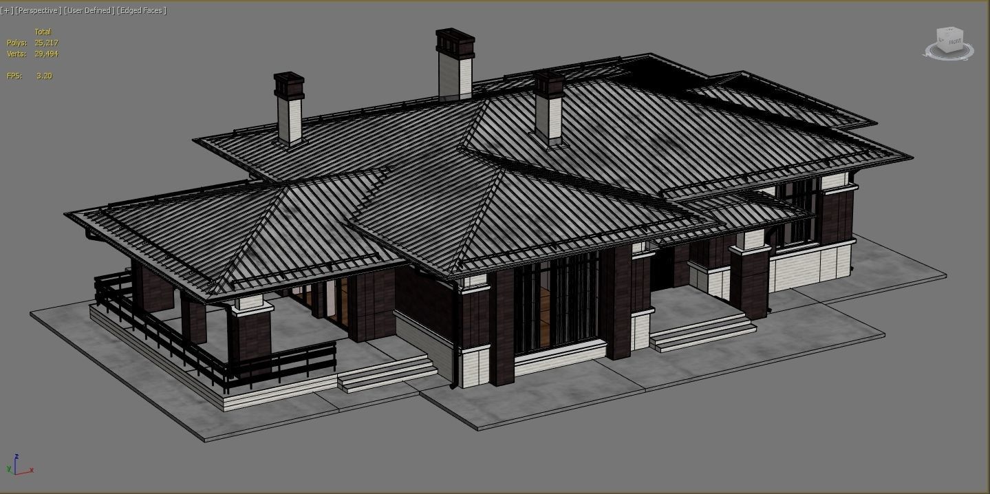 Residential House 13 Low-poly 3D model_25