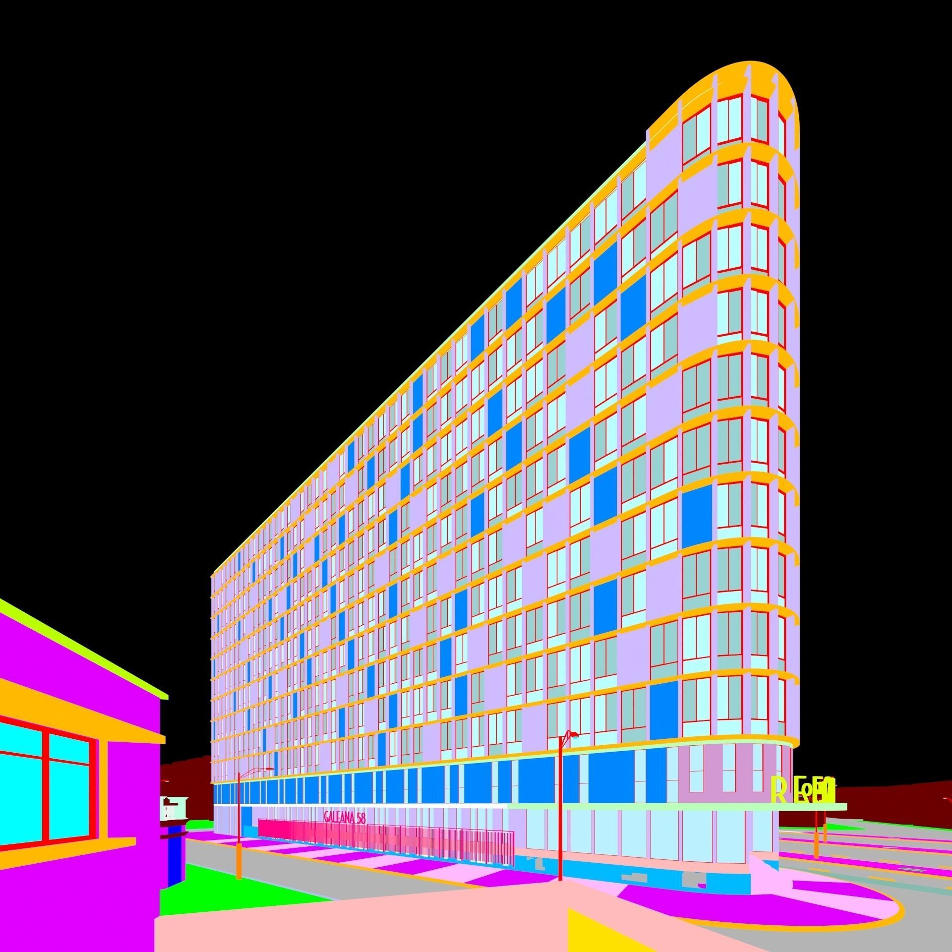 Residential building 3D model_21