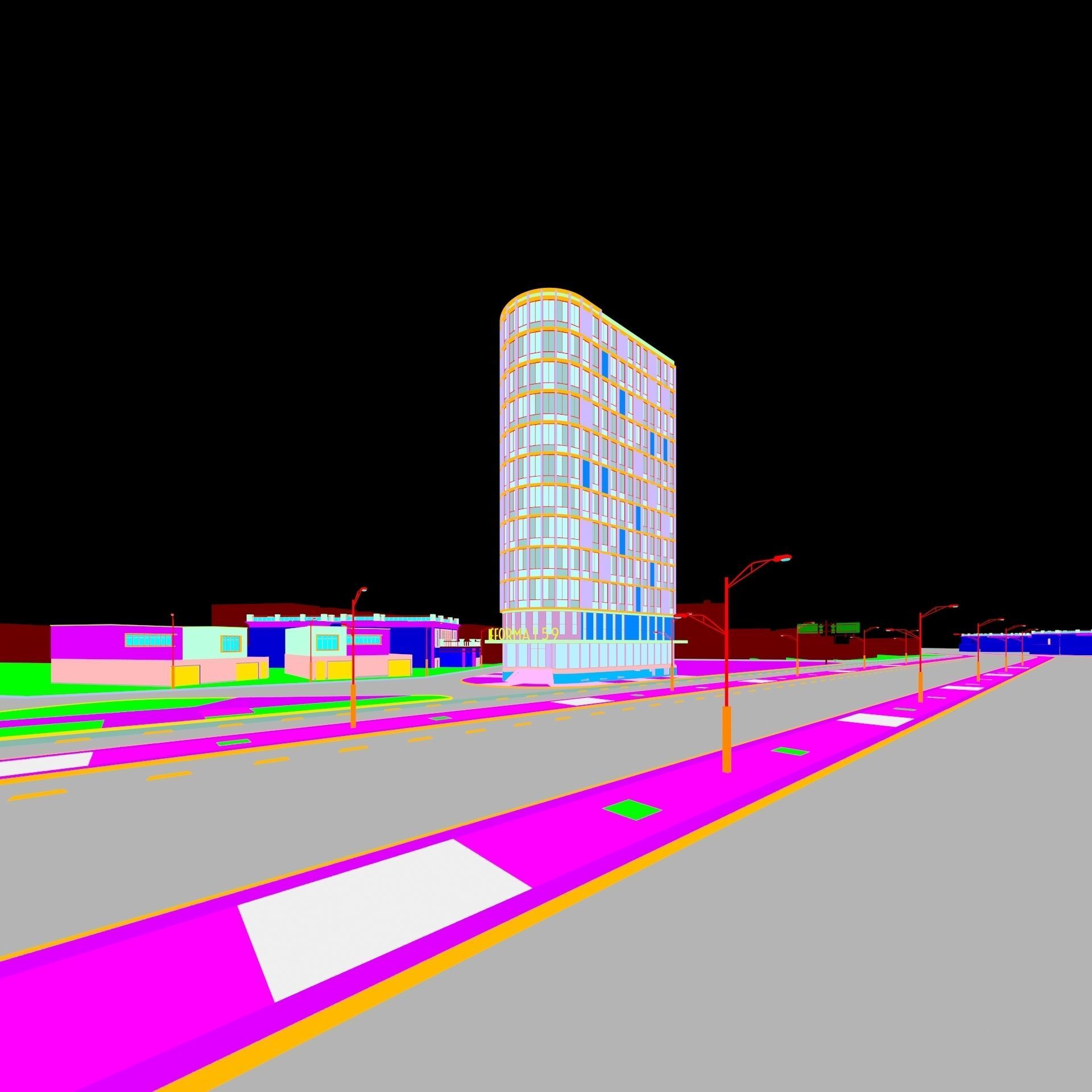 Residential building 3D model_16