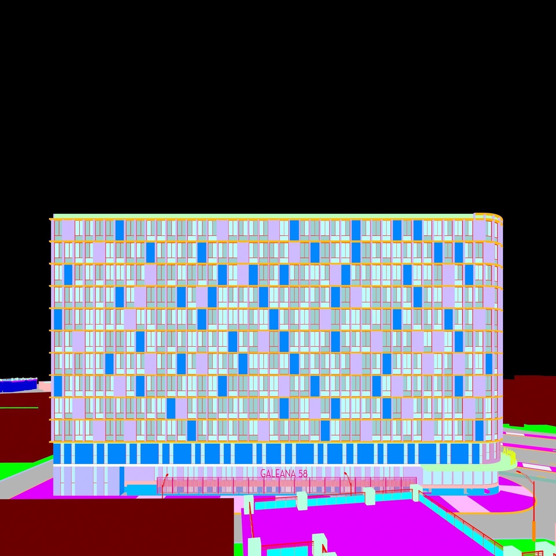 Residential building 3D model_19