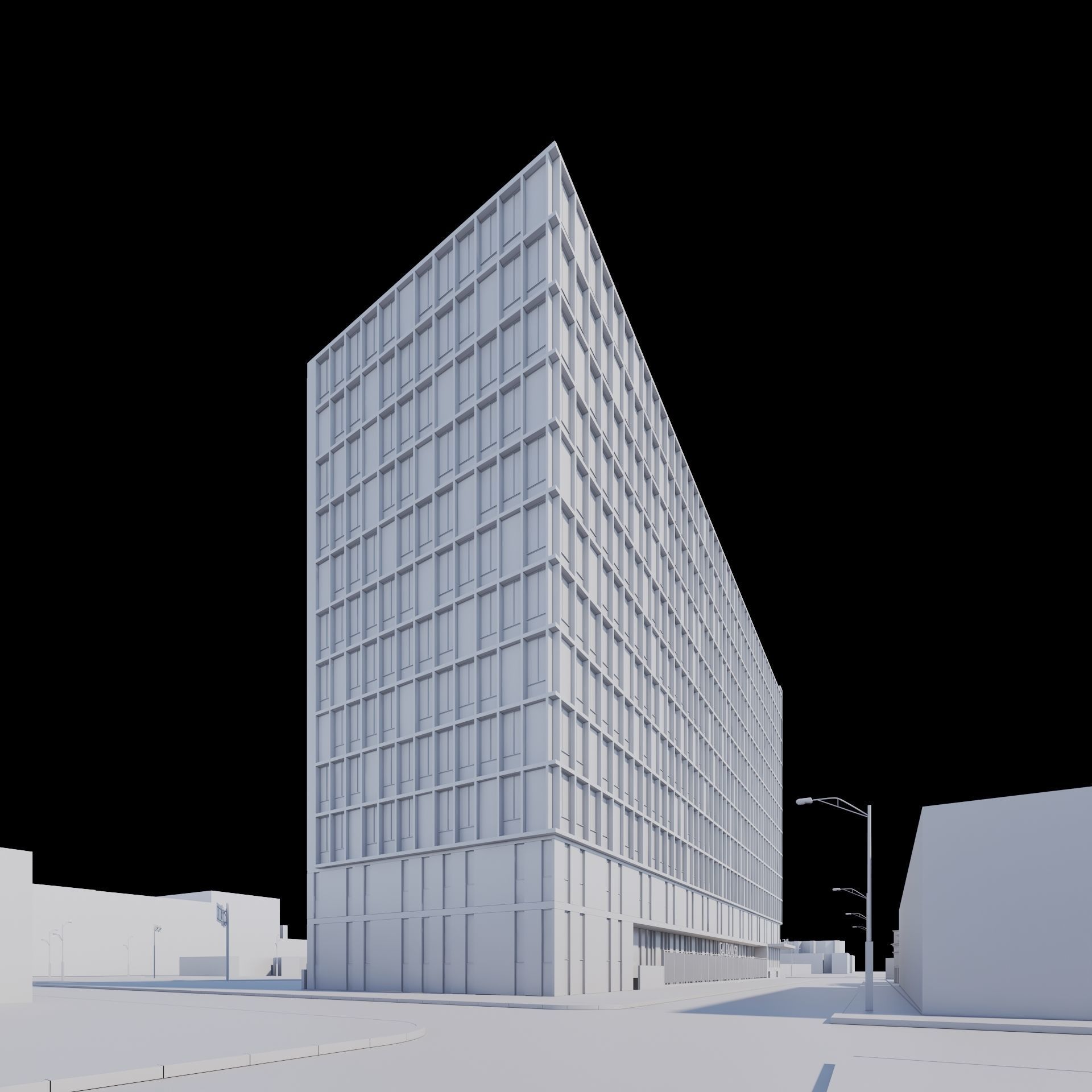 Residential building 3D model_8