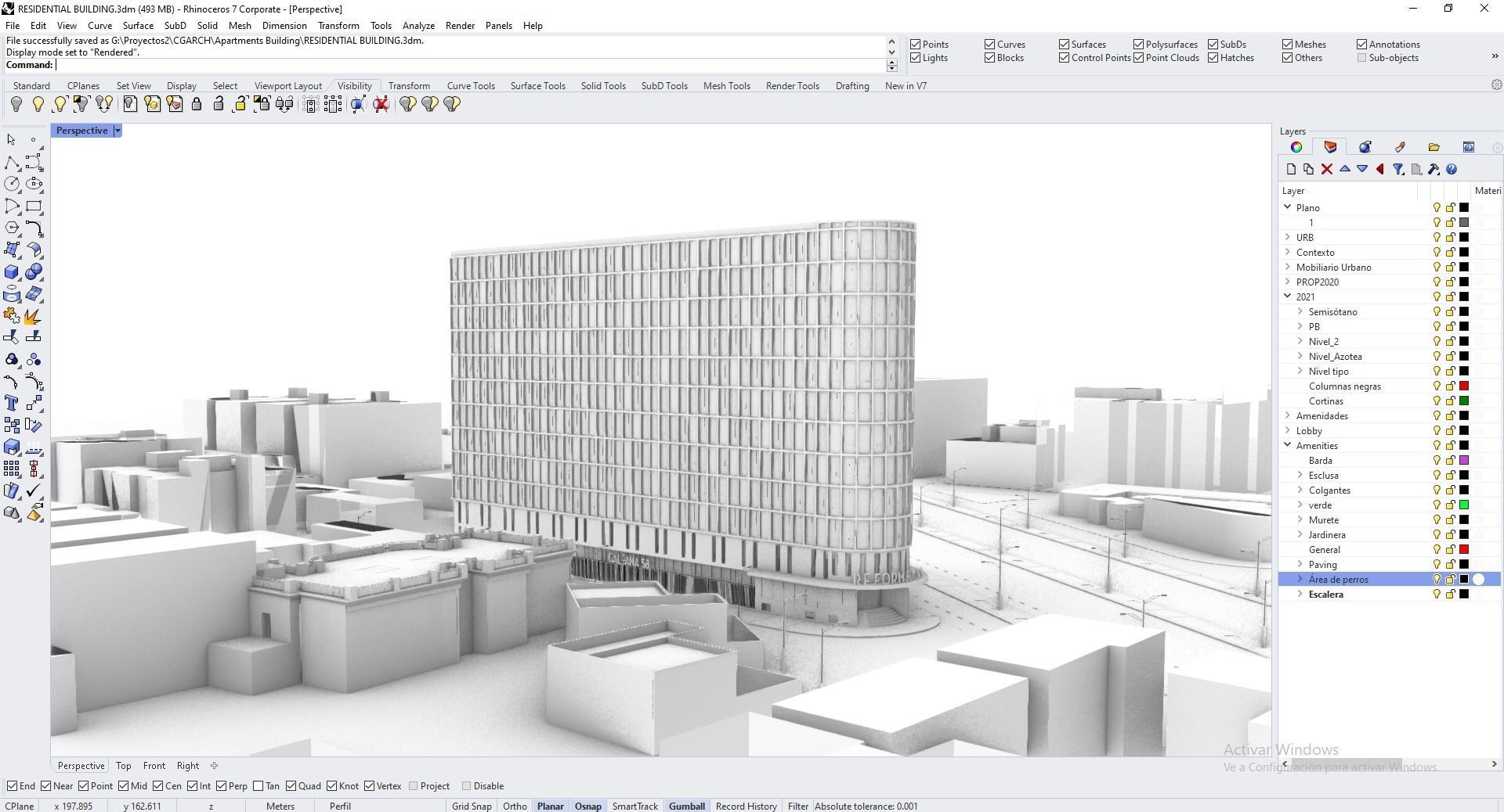 Residential building 3D model_34