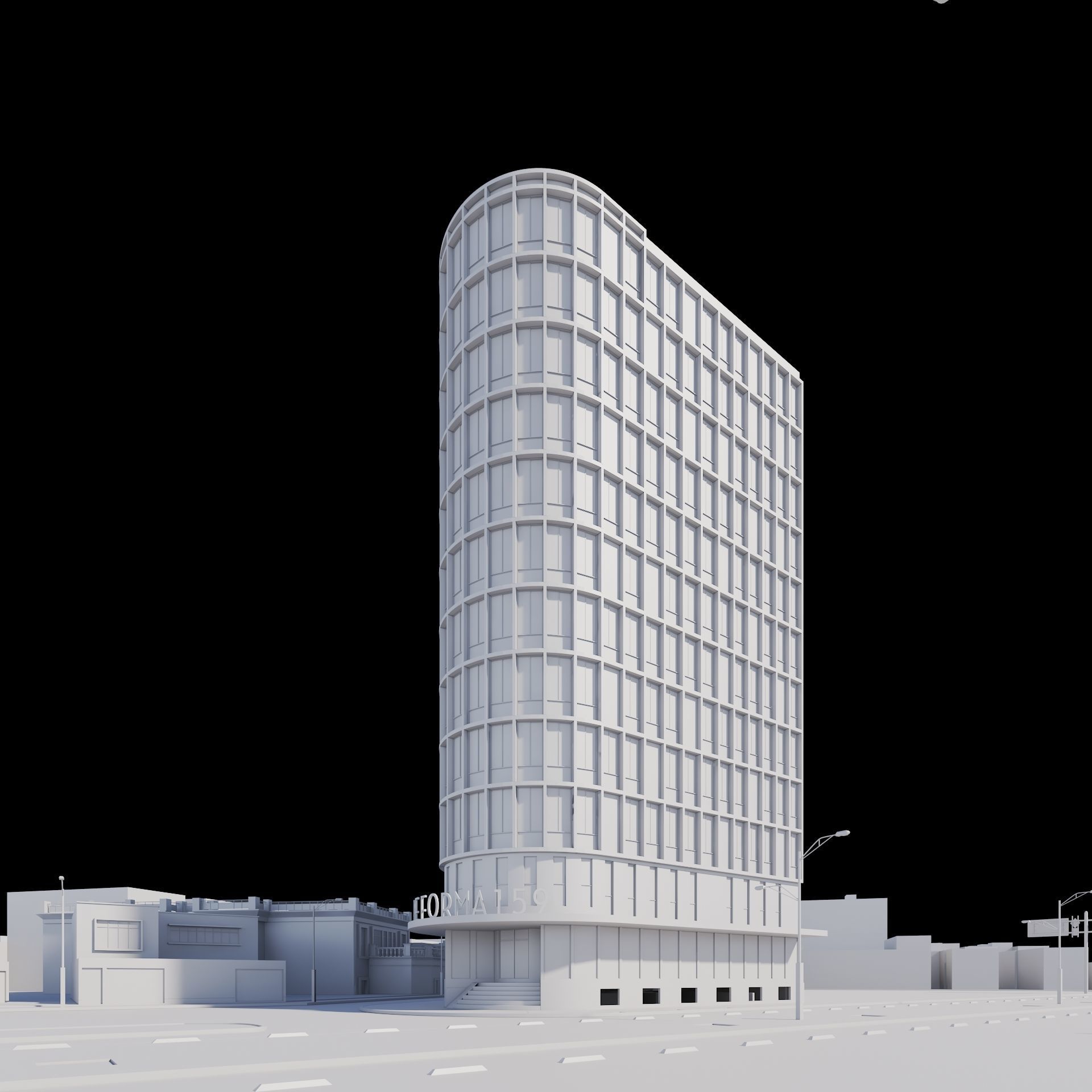 Residential building 3D model_11