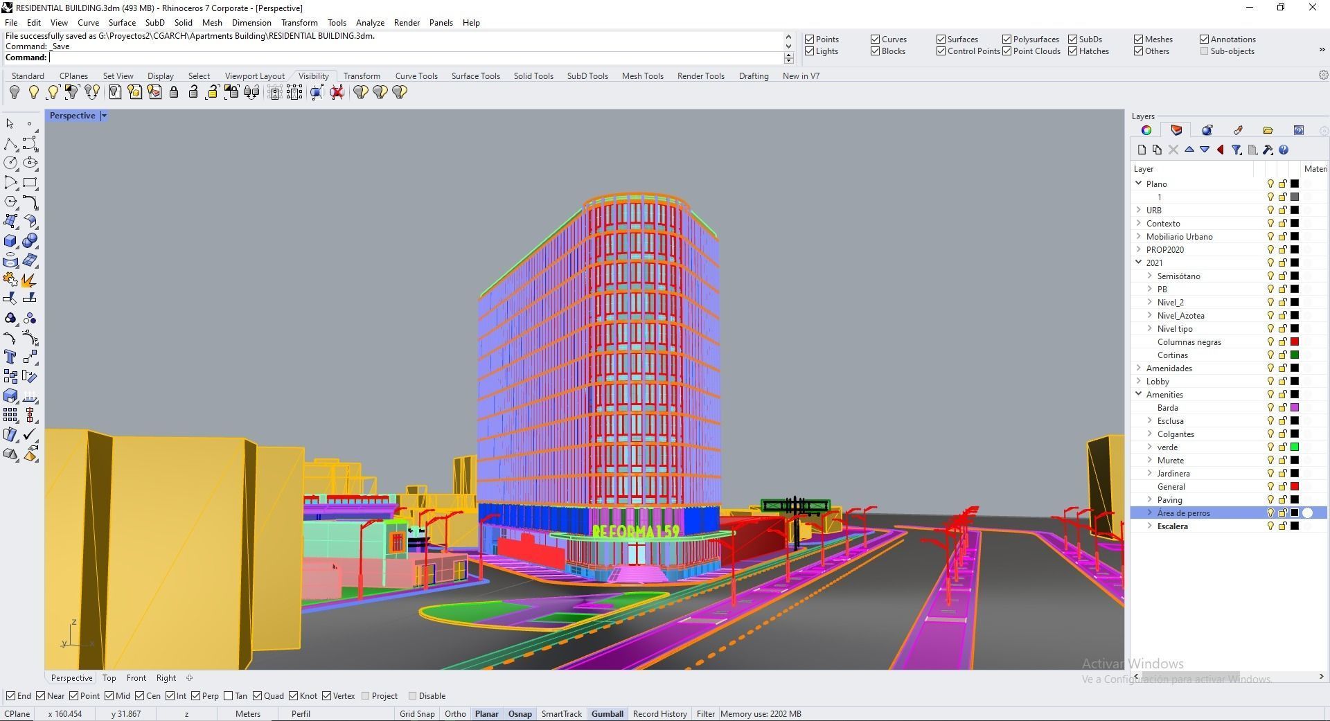 Residential building 3D model_24