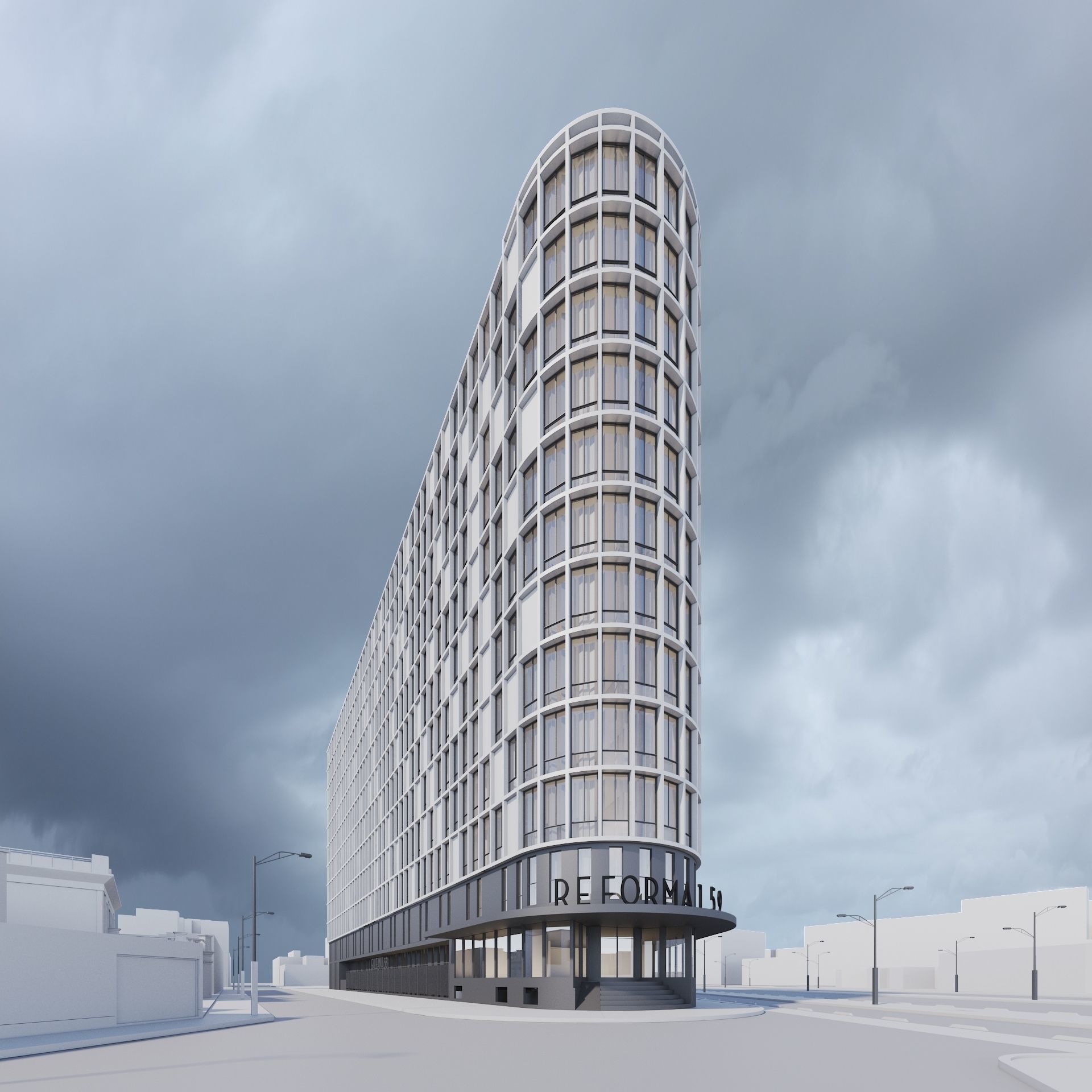 Residential building 3D model_1