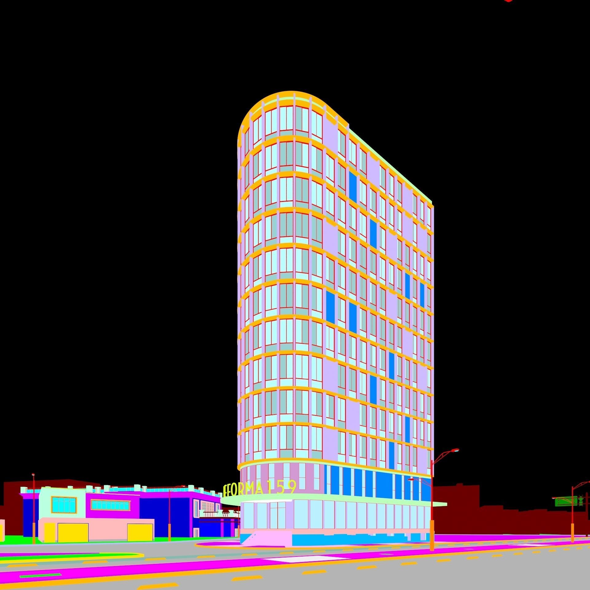 Residential building 3D model_15