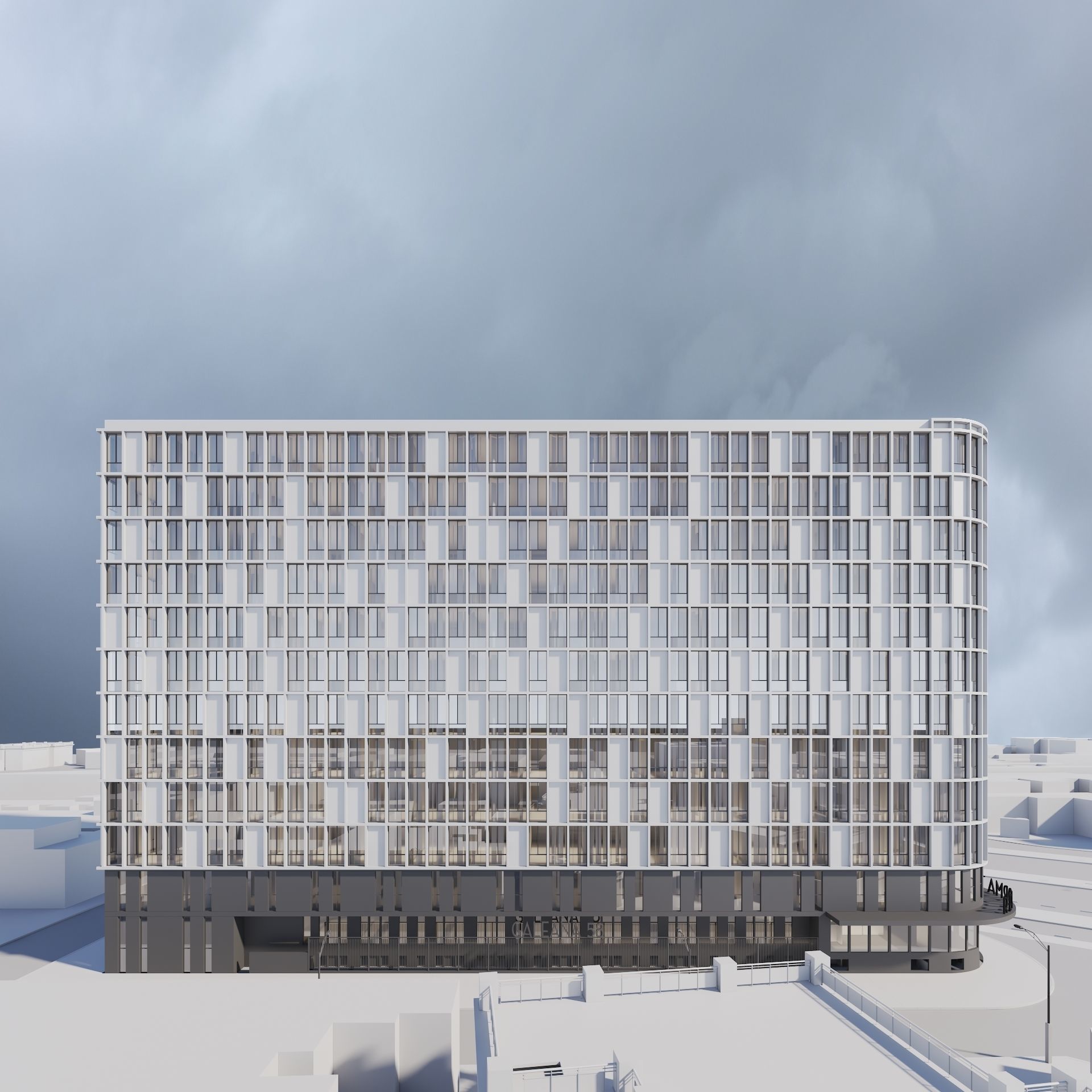 Residential building 3D model_5