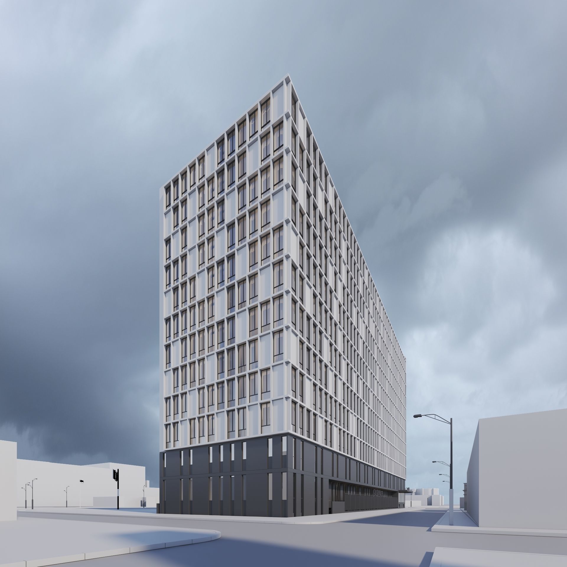 Residential building 3D model_2