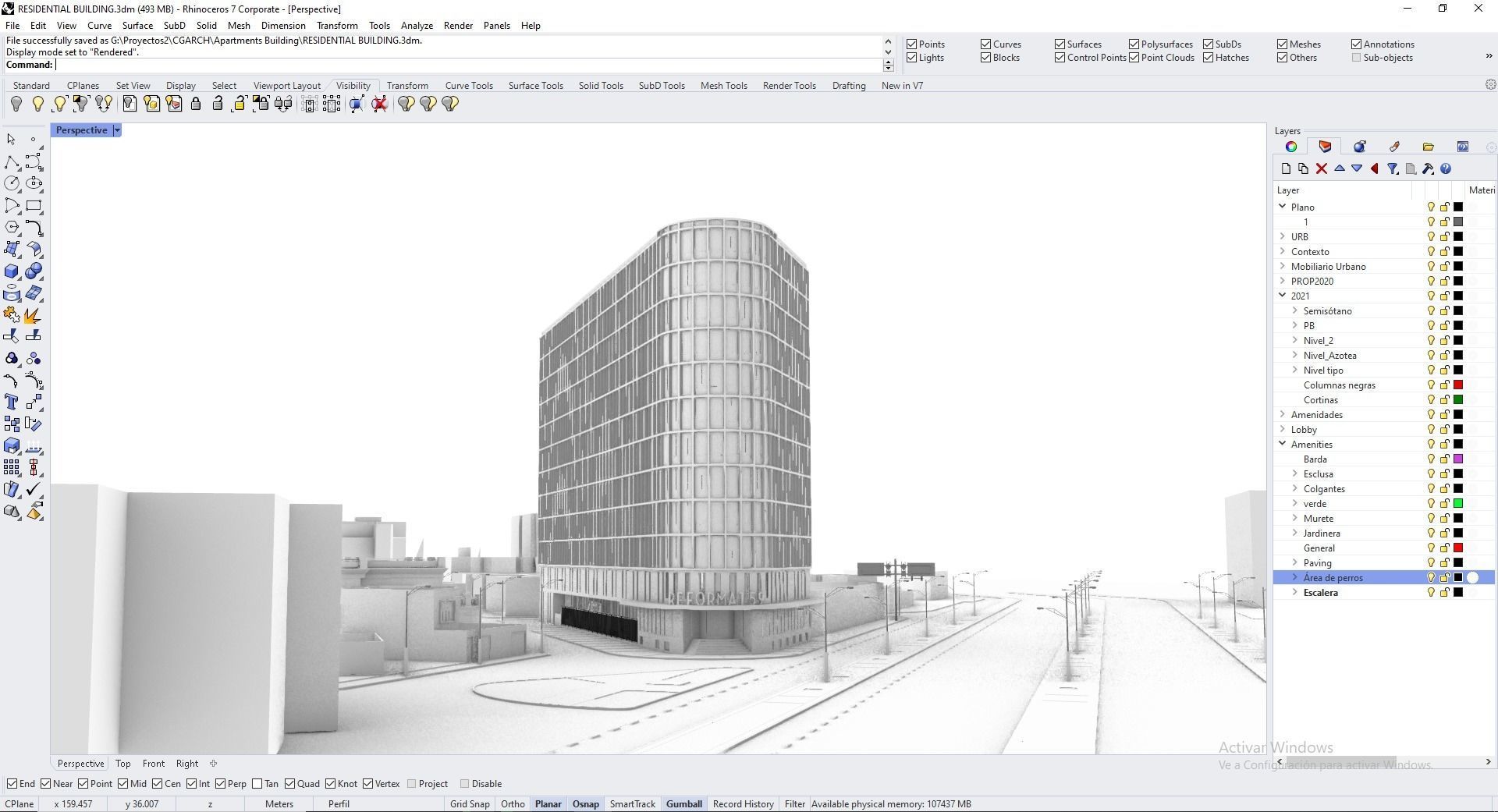 Residential building 3D model_27