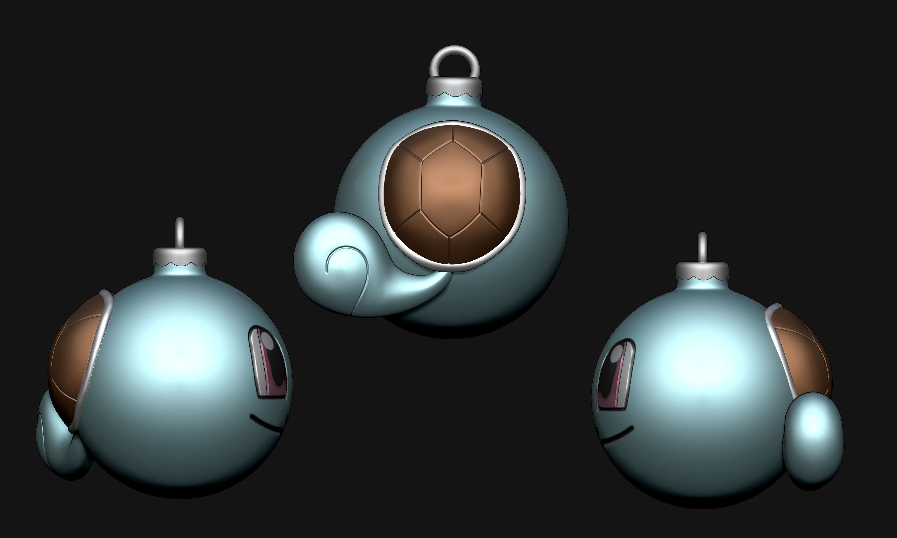 Pokemon - Christmas Ornament Squirtle 3D print model_3