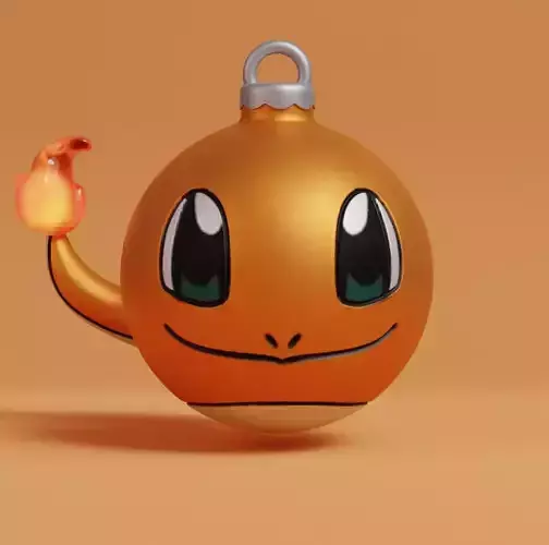 Pokemon - Christmas Ornament Charmander  3D print model