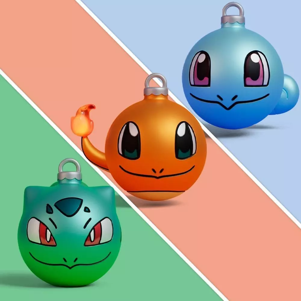 Pokemon - Christmas Ornament Charmander Squirtle and Bulbasaur 3D print model_0