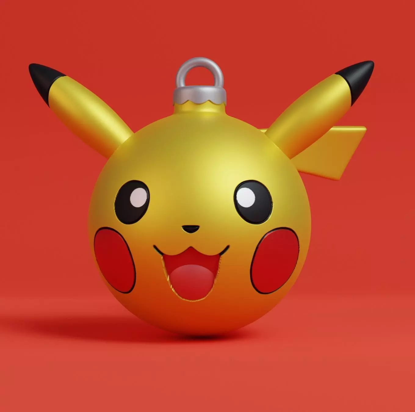 Pokemon - Christmas Ornament Pikachu Free 3D print model_0