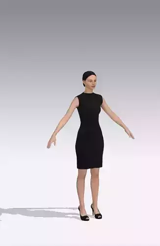 DRESS BLACK MATTE DRESS LOOK