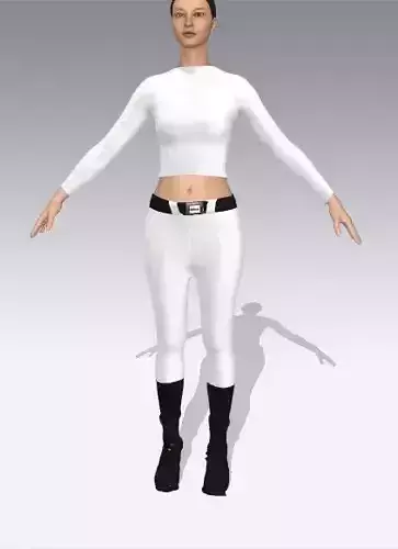 PANT WHITE MATTE FABRIC  AND BLOUSE 