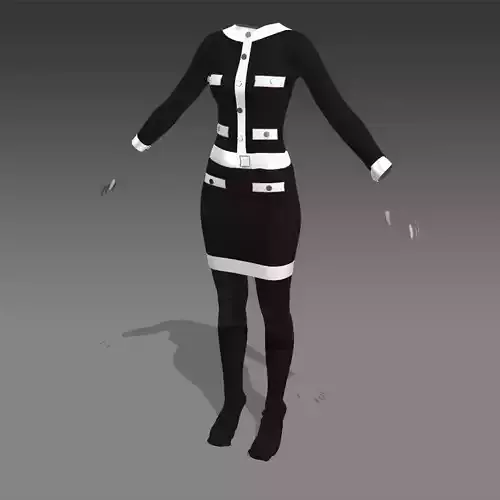 SKIRT WHITE MATTE FABRIC  AND BLOUSE FABRIC