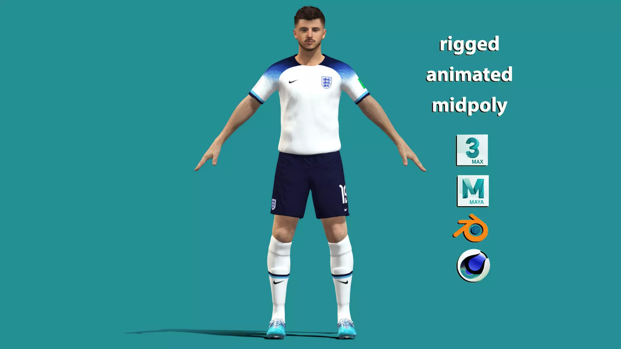 Mason Mount England Worldcup 2022 3D model_0