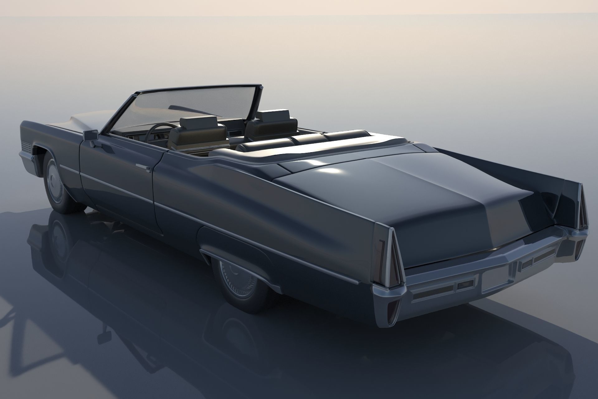 Cadillac Deville Convertible 1970 3D print model_2