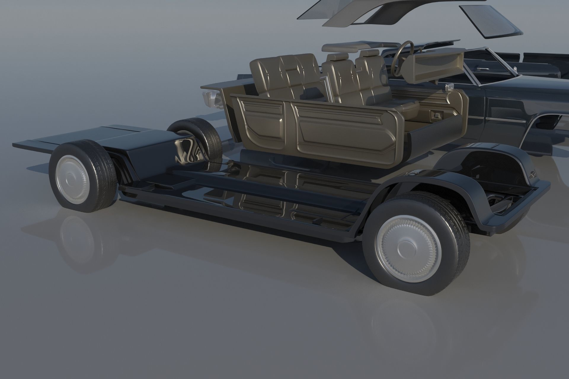 Cadillac Deville Convertible 1970 3D print model_22