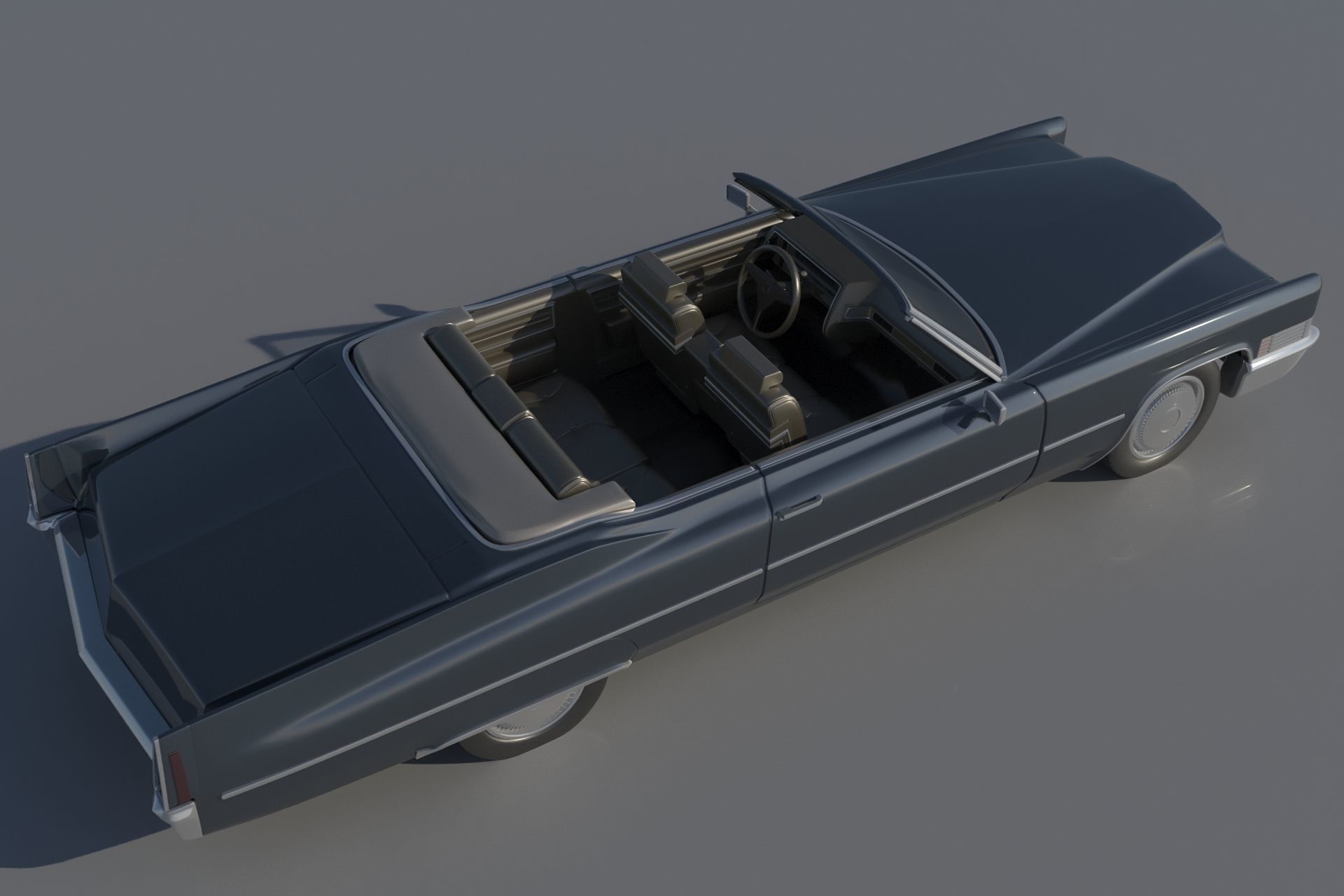 Cadillac Deville Convertible 1970 3D print model_4