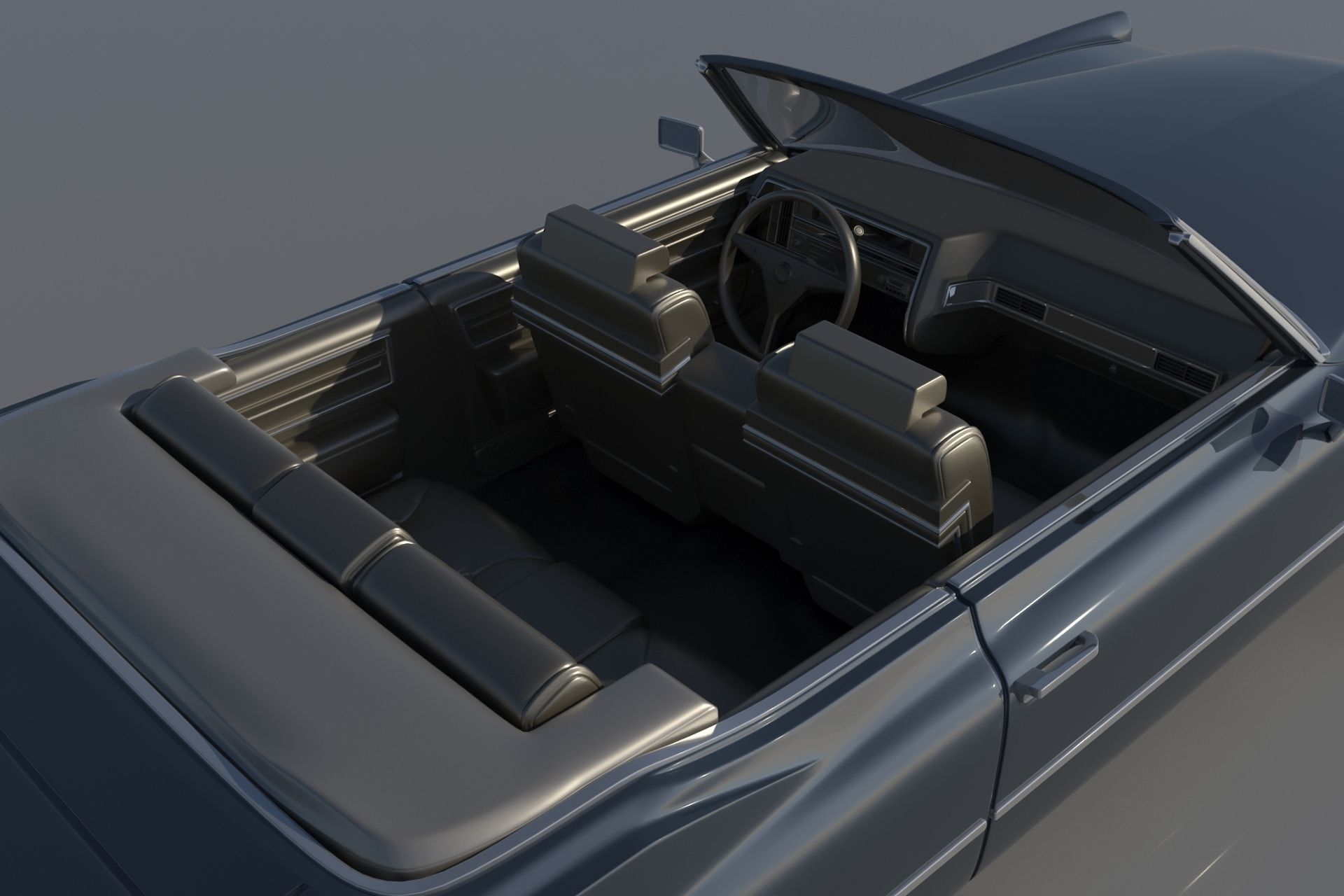 Cadillac Deville Convertible 1970 3D print model_9