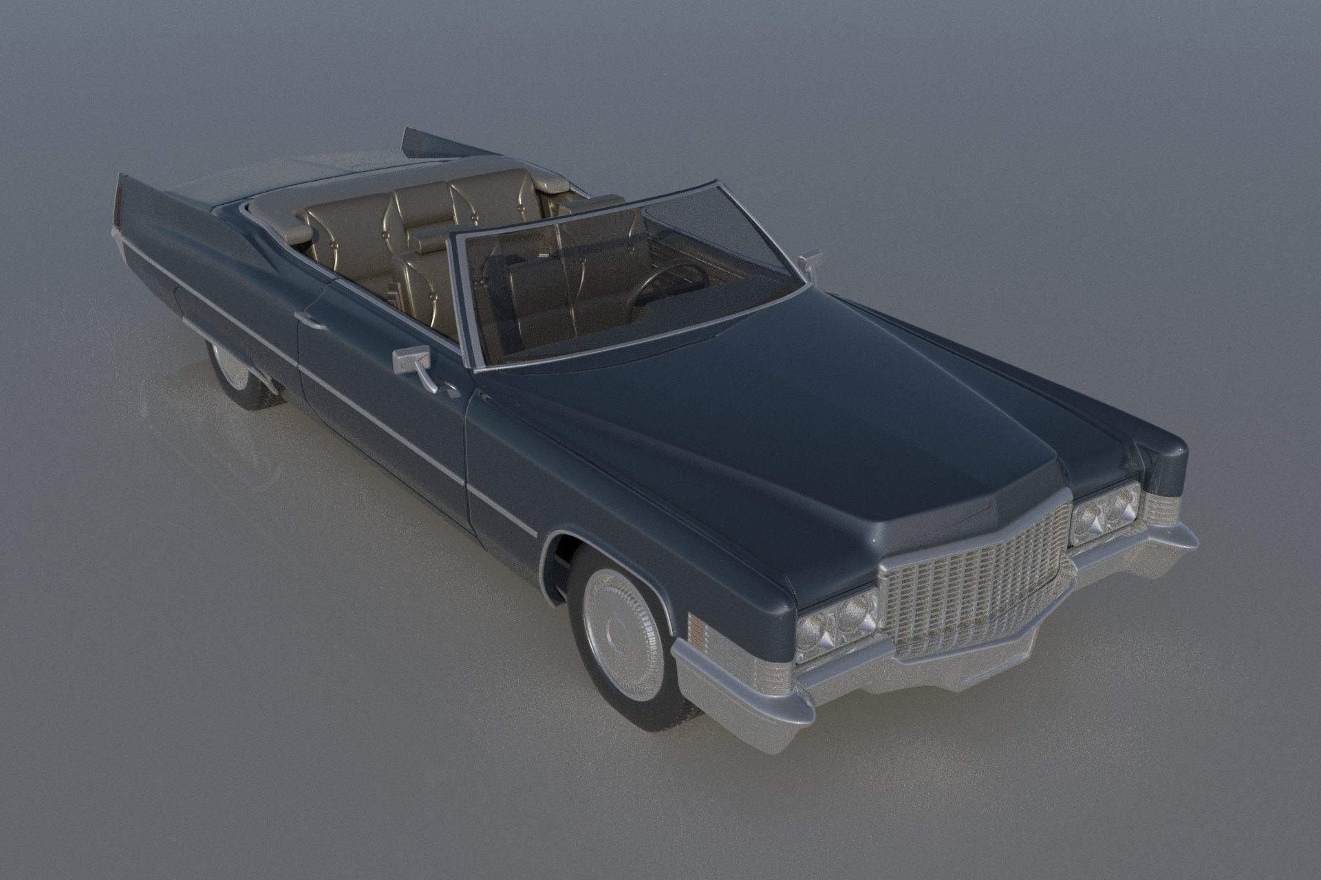 Cadillac Deville Convertible 1970 3D print model_8