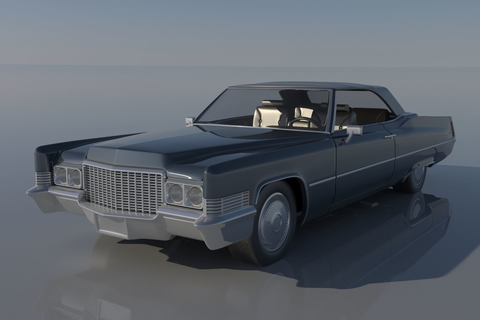 Cadillac Deville Convertible 1970 3D print model_12