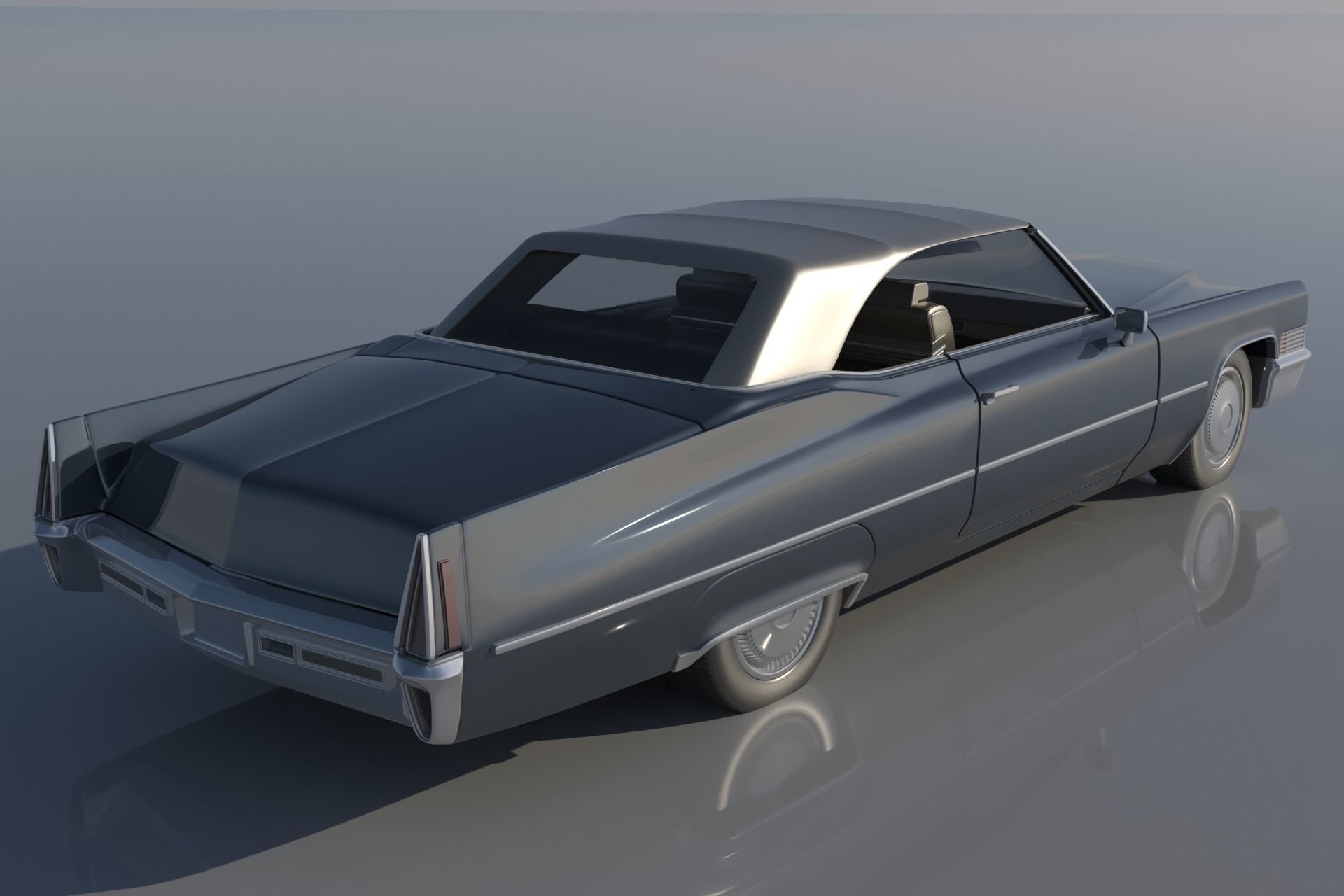 Cadillac Deville Convertible 1970 3D print model_15