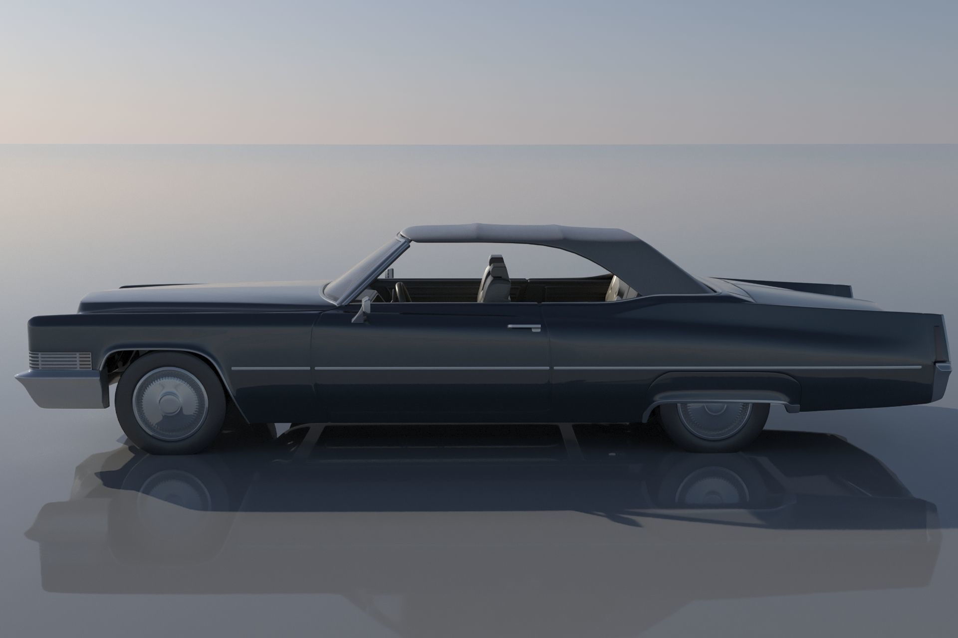 Cadillac Deville Convertible 1970 3D print model_13