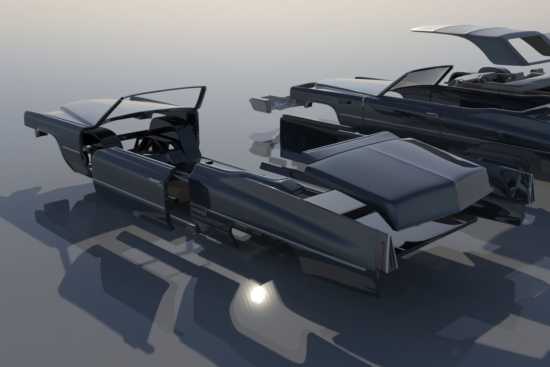 Cadillac Deville Convertible 1970 3D print model_18