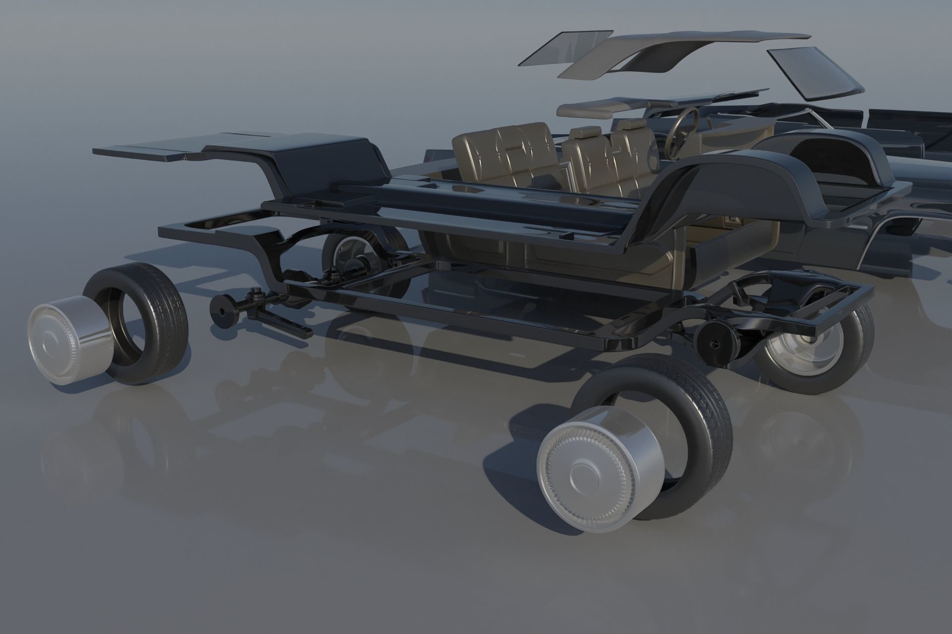 Cadillac Deville Convertible 1970 3D print model_23