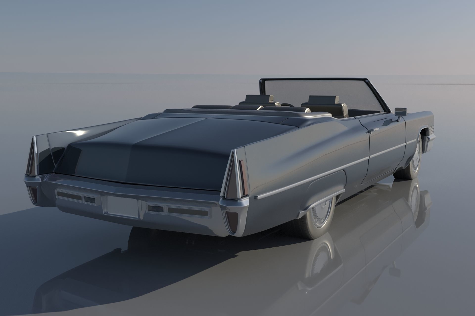 Cadillac Deville Convertible 1970 3D print model_3