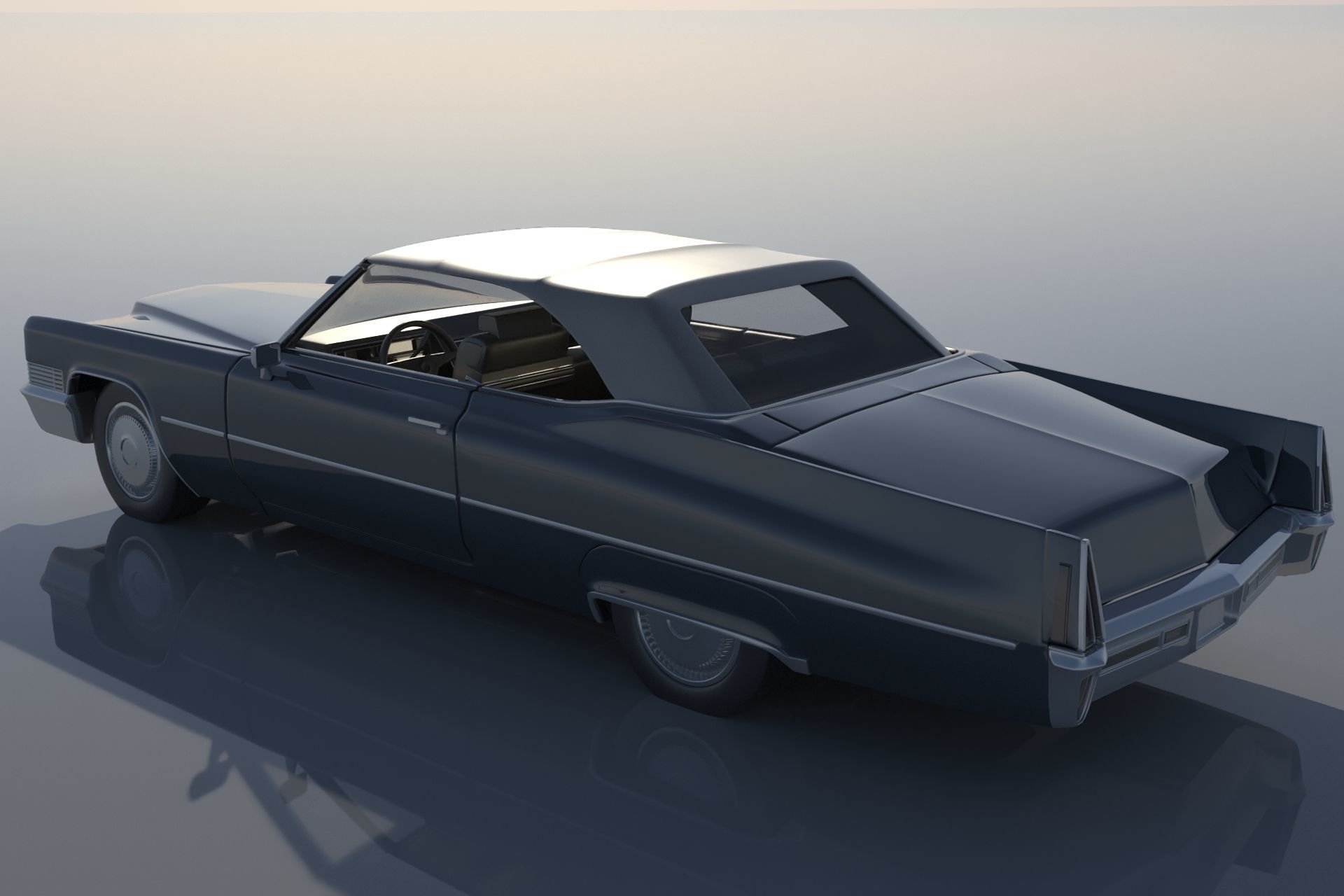 Cadillac Deville Convertible 1970 3D print model_14