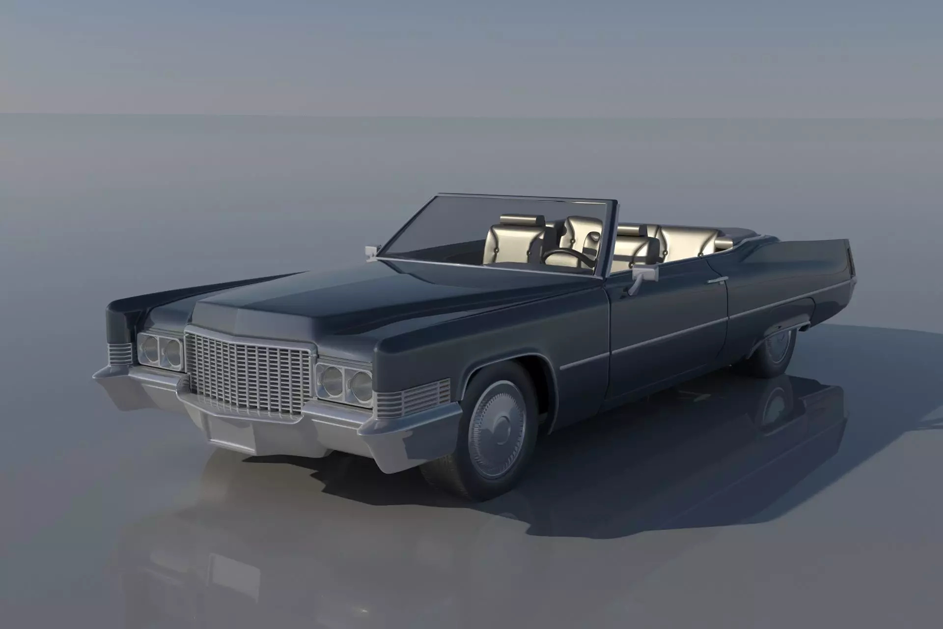 Cadillac Deville Convertible 1970 3D print model_0