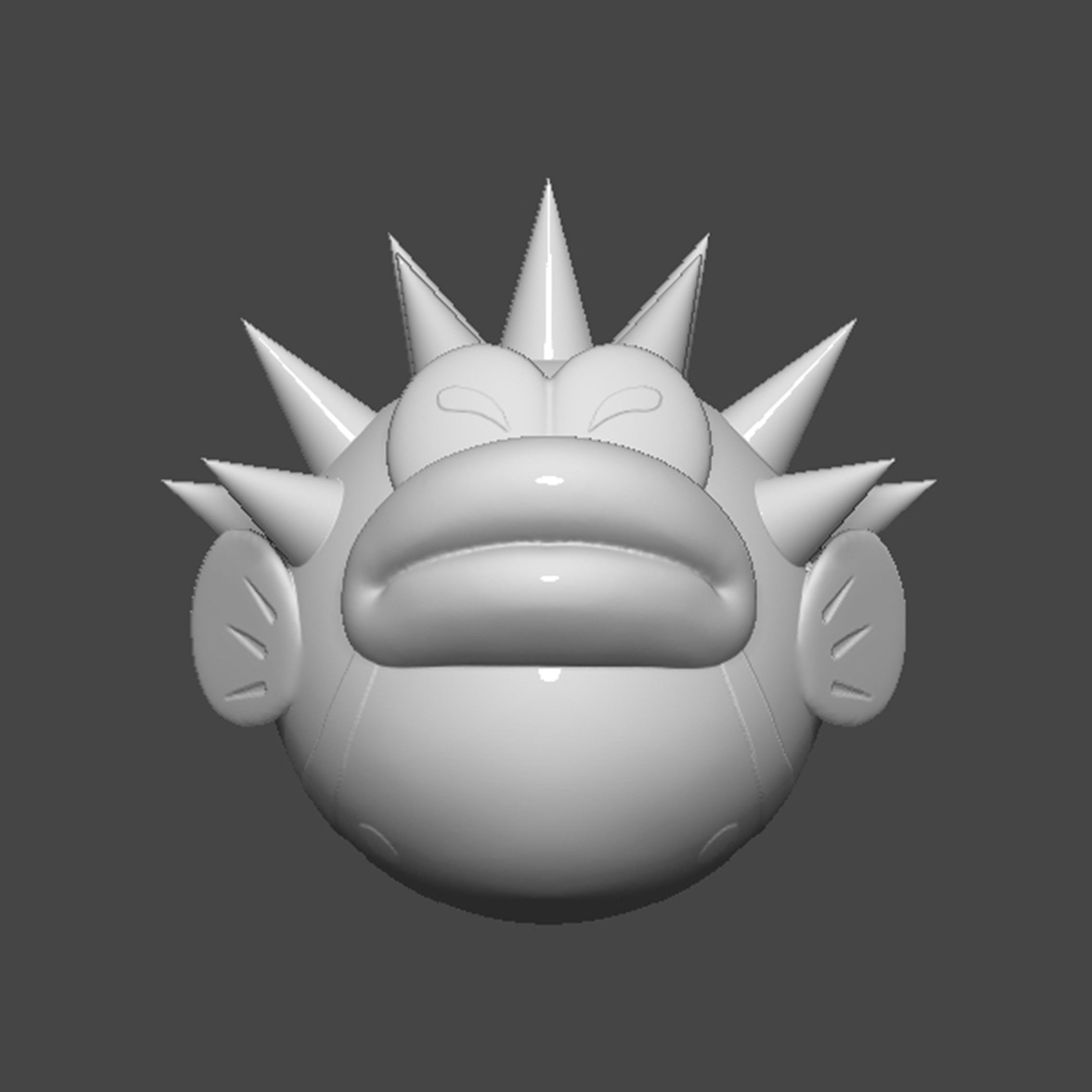 Porcupuffer Fish Mario 3D print model_3