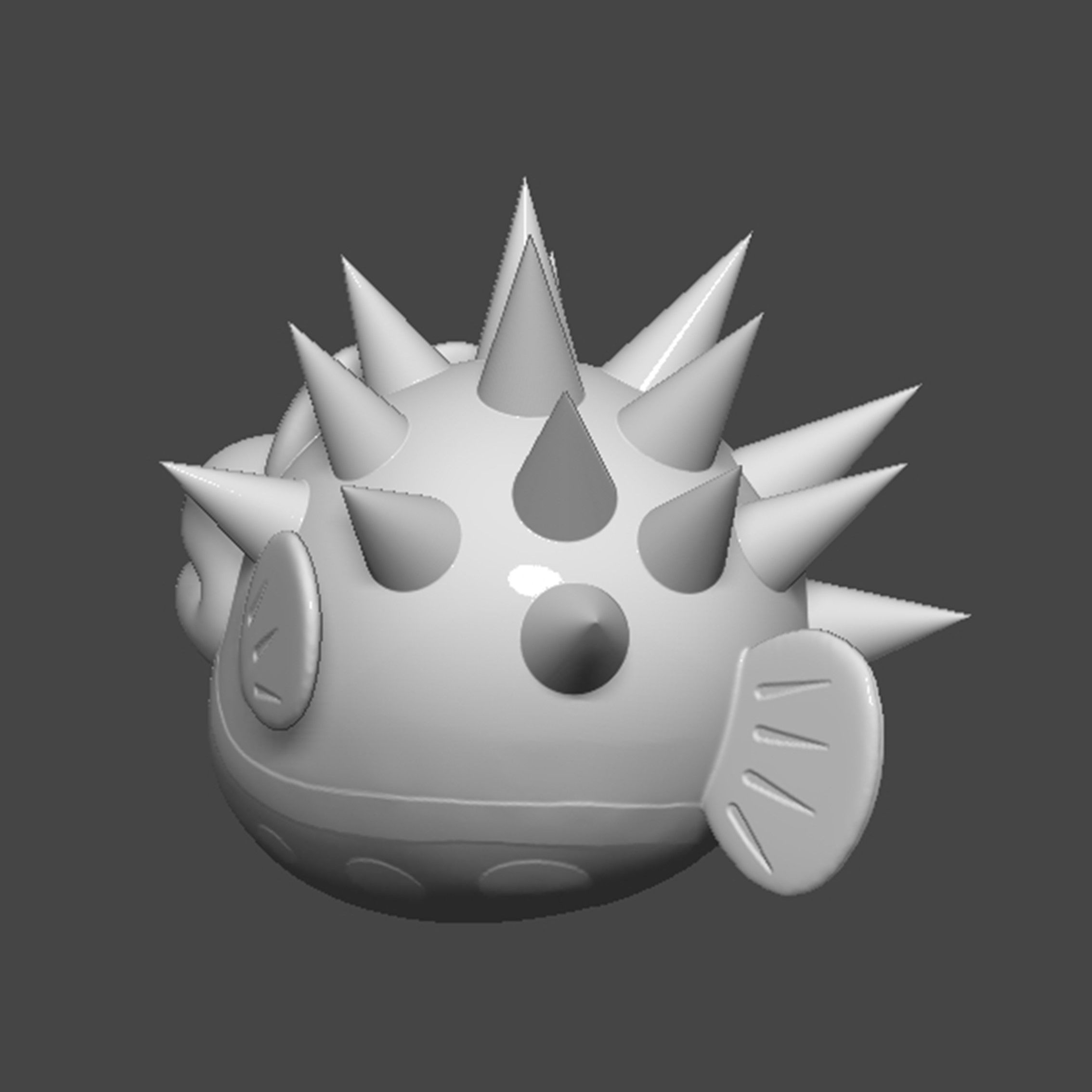 Porcupuffer Fish Mario 3D print model_7
