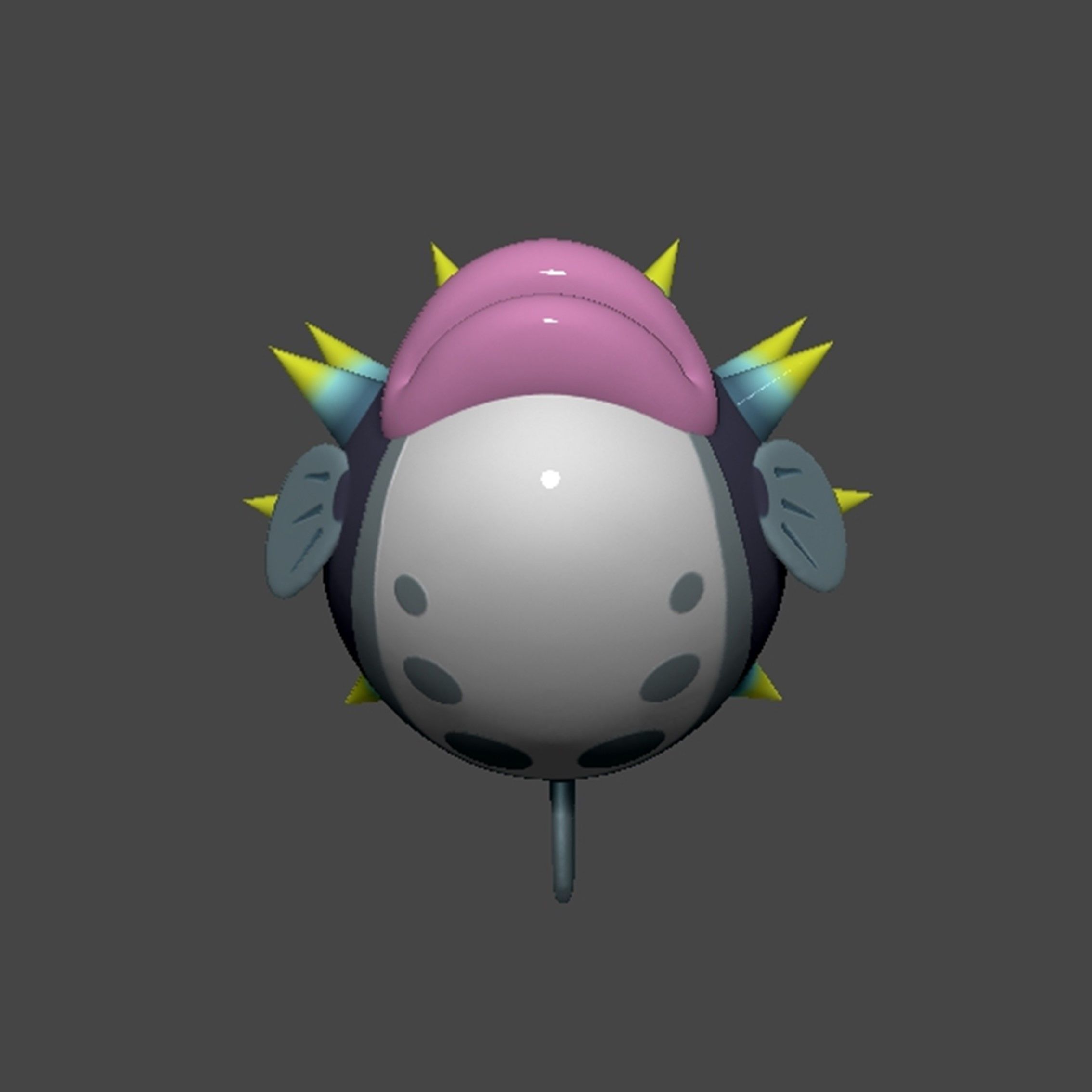Porcupuffer Fish Mario 3D print model_14