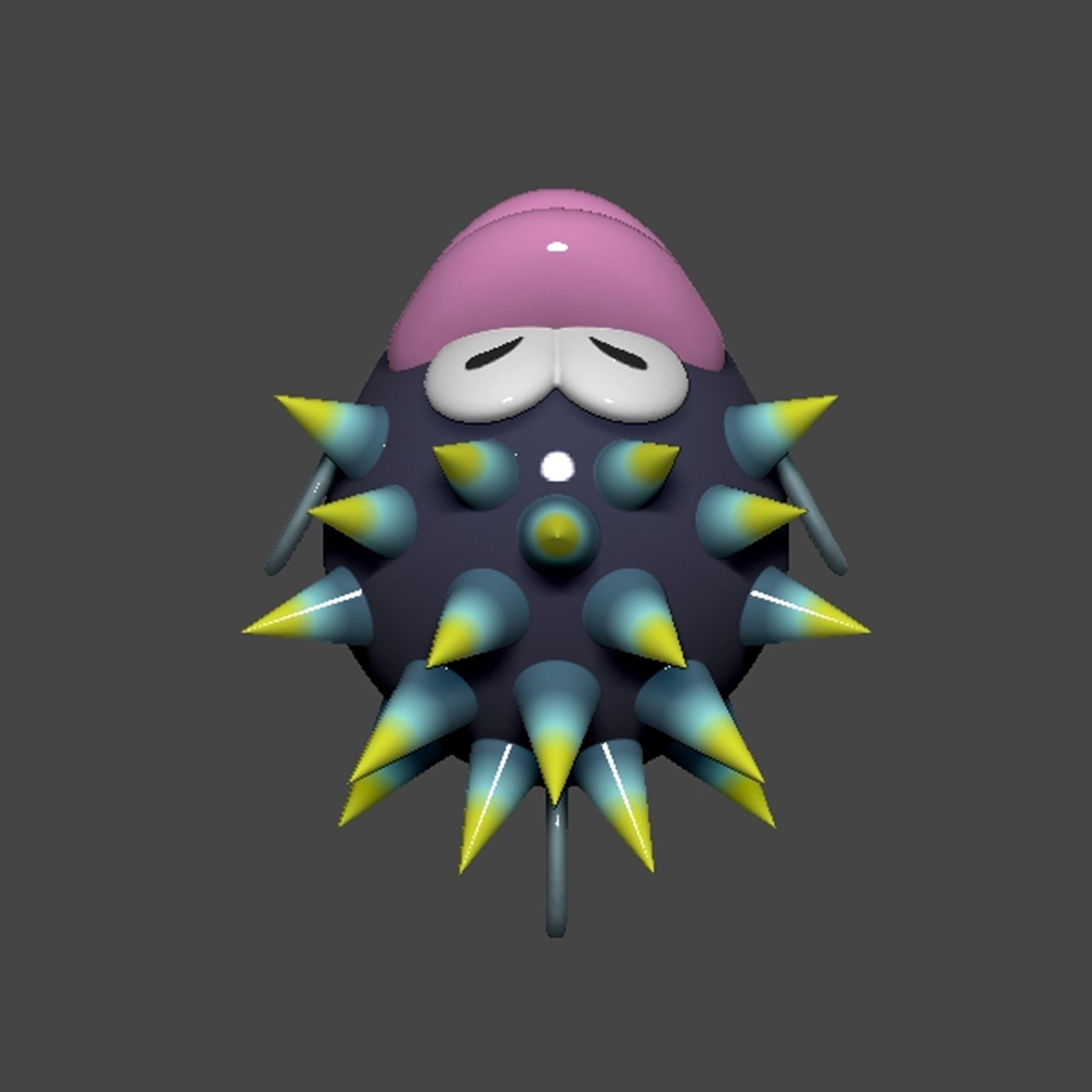 Porcupuffer Fish Mario 3D print model_12