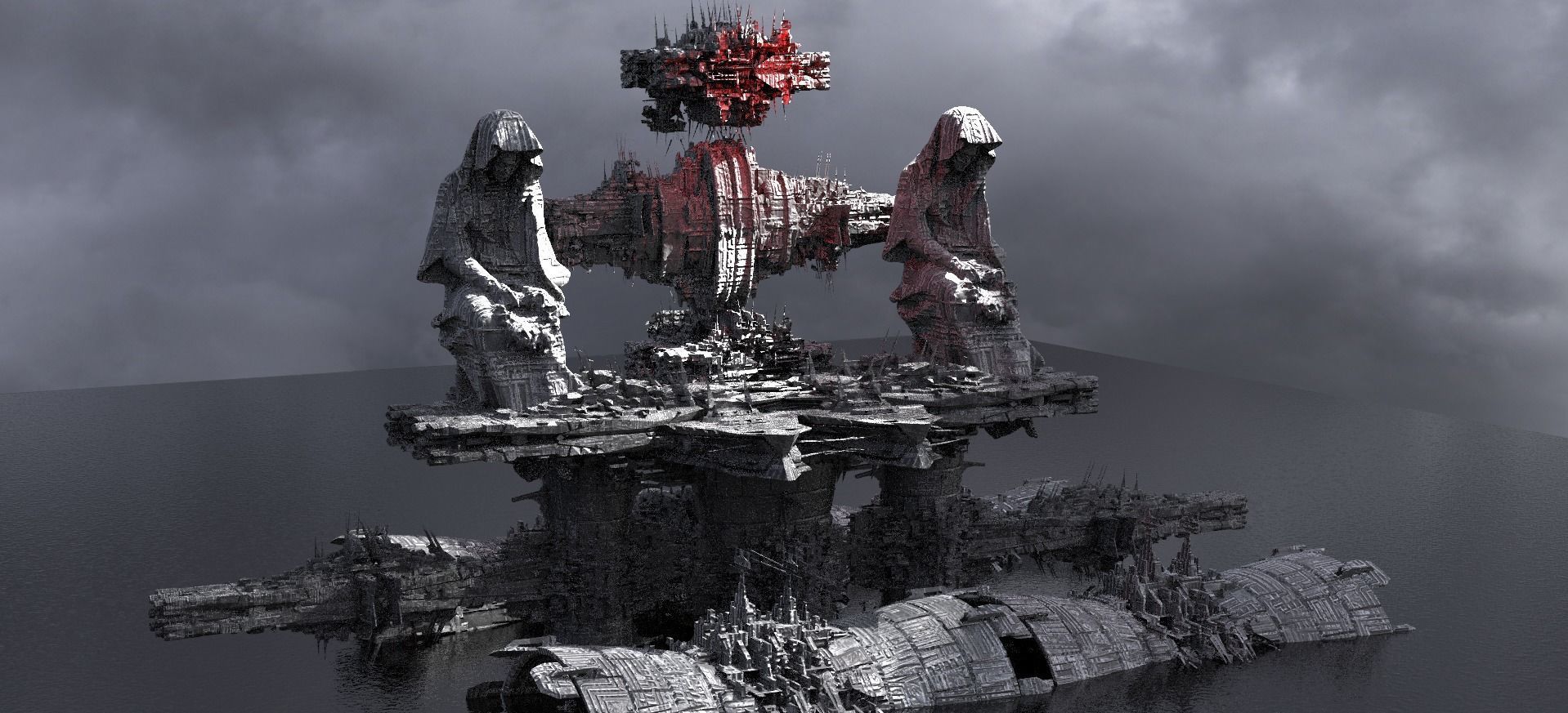 Incan Deity Alien Kit bash 2  3D model_3