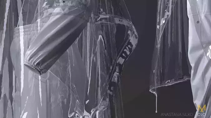 Woman urban outfit  raincoat