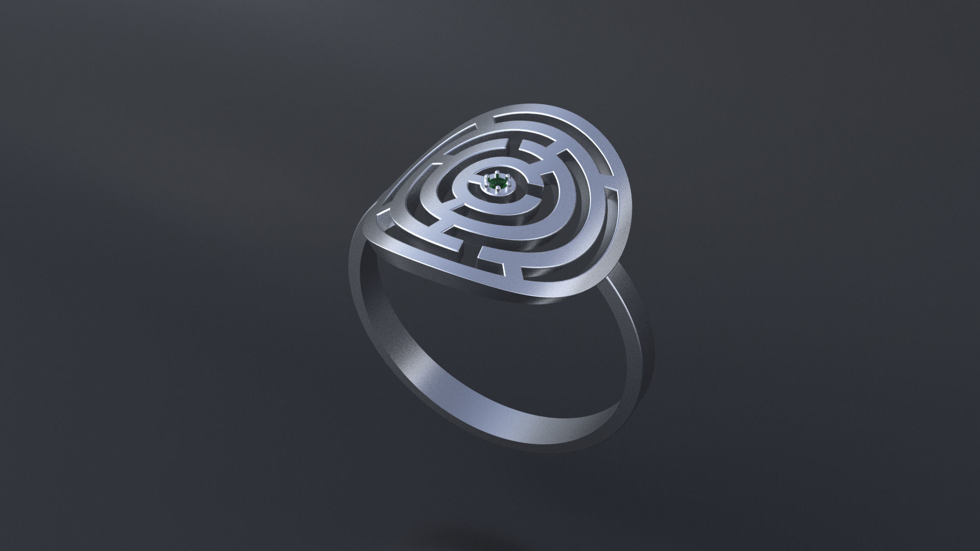 Ring   cercle maze for CNC or 3D print model 3D print model_7