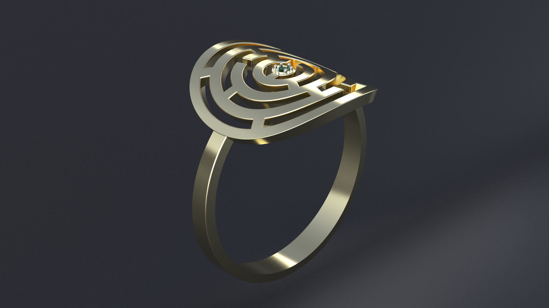 Ring   cercle maze for CNC or 3D print model 3D print model_10
