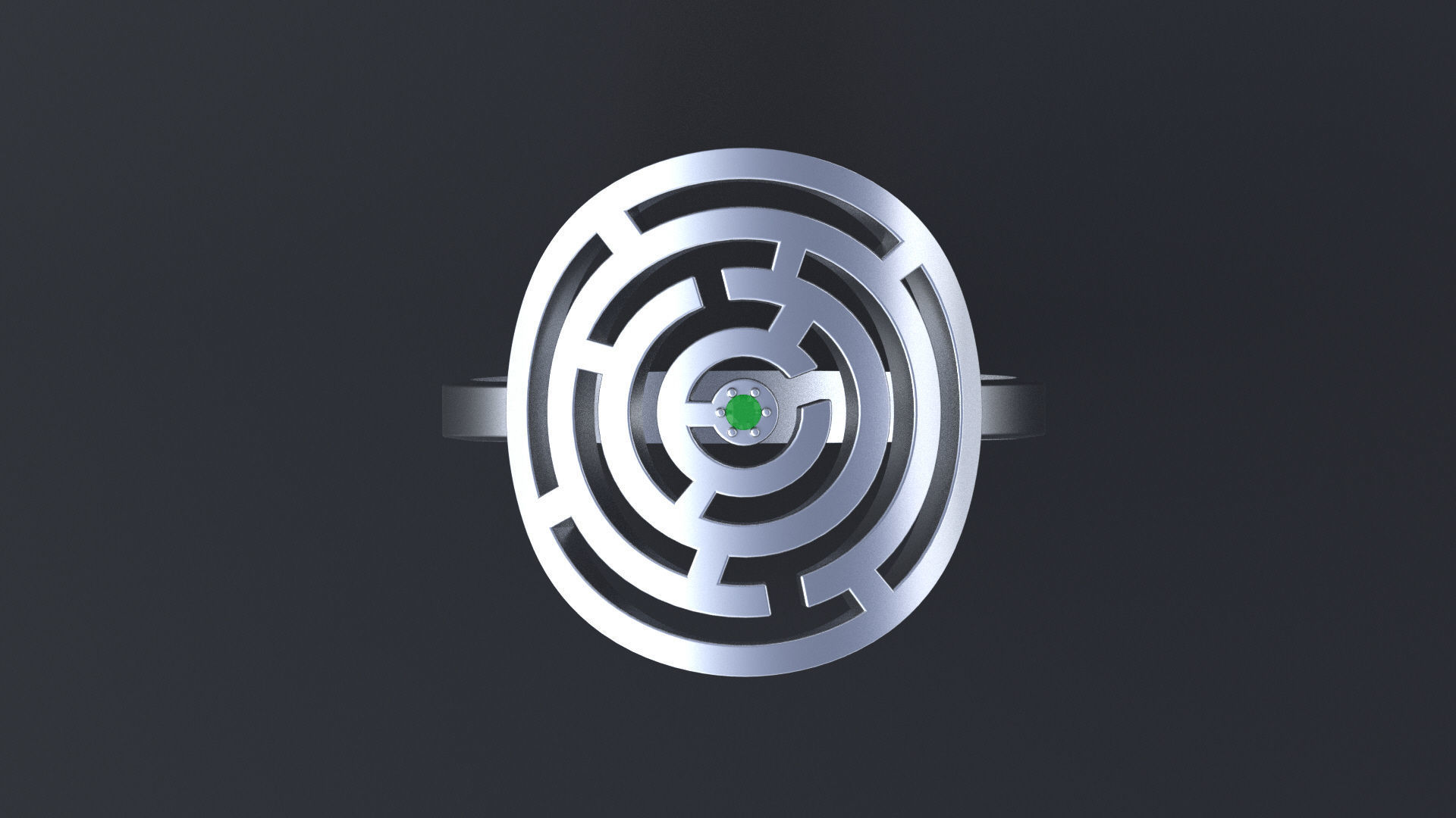 Ring   cercle maze for CNC or 3D print model 3D print model_8