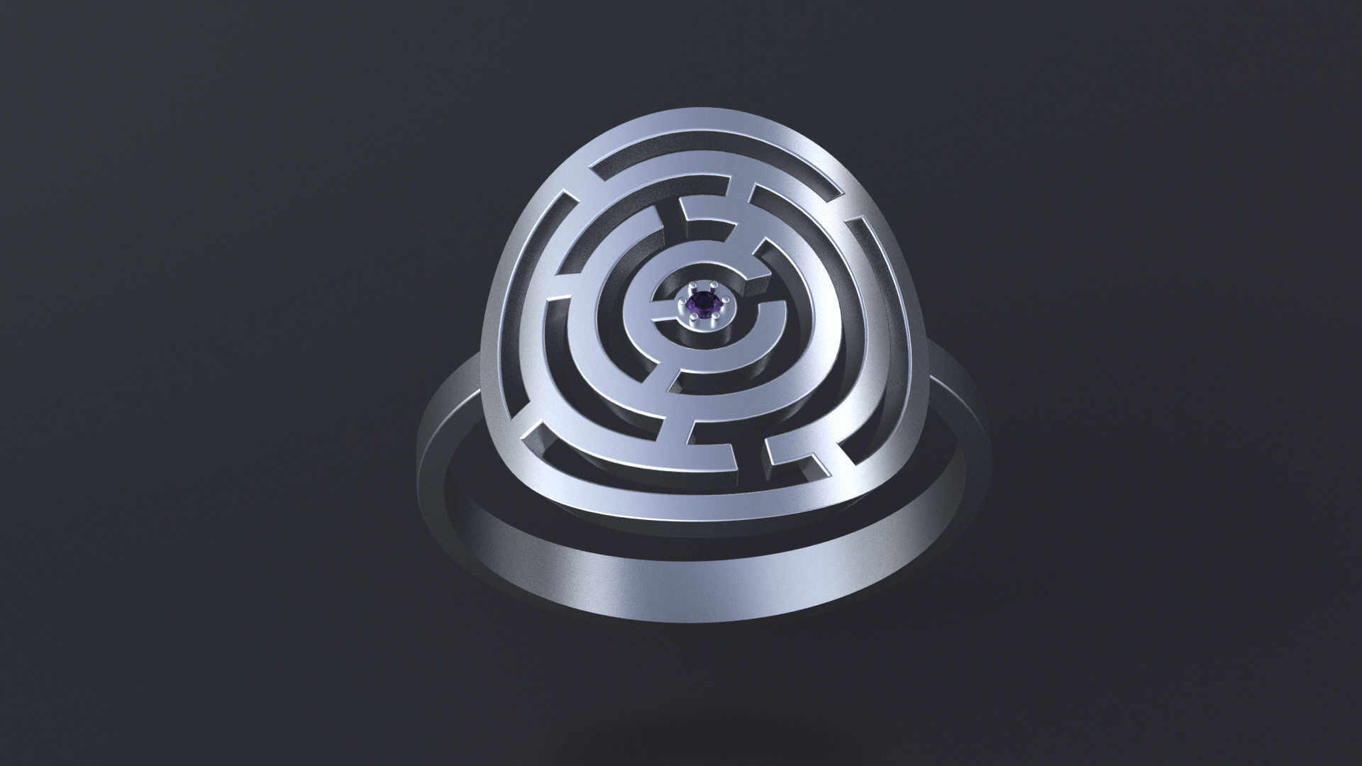 Ring   cercle maze for CNC or 3D print model 3D print model_5